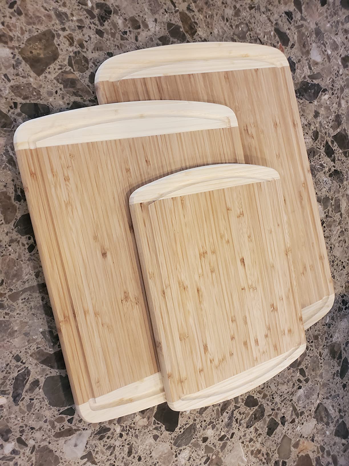 INDESTRUCTIBLE Extra Large Bamboo Cutting Board Set of 3 with Vertical Grain Strength Technology - XL Wood Cutting Boards for Kitchen and Lightweight Chopping Board Set - Replacements for Life customer photo 1