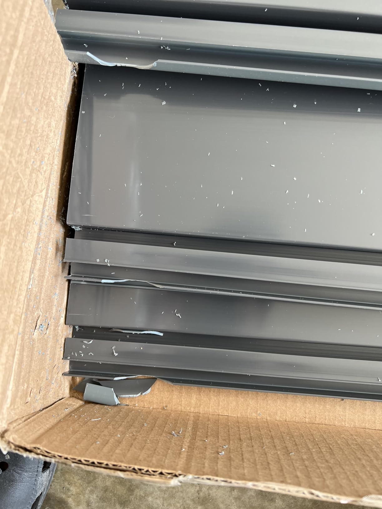 Proslat Garage Storage PVC Slatwall Panel - 2 Packs of 8 ft. x 4 ft. Sections (20 Single Slats which make up 64 sq.ft ) (Light Gray) customer photo 1