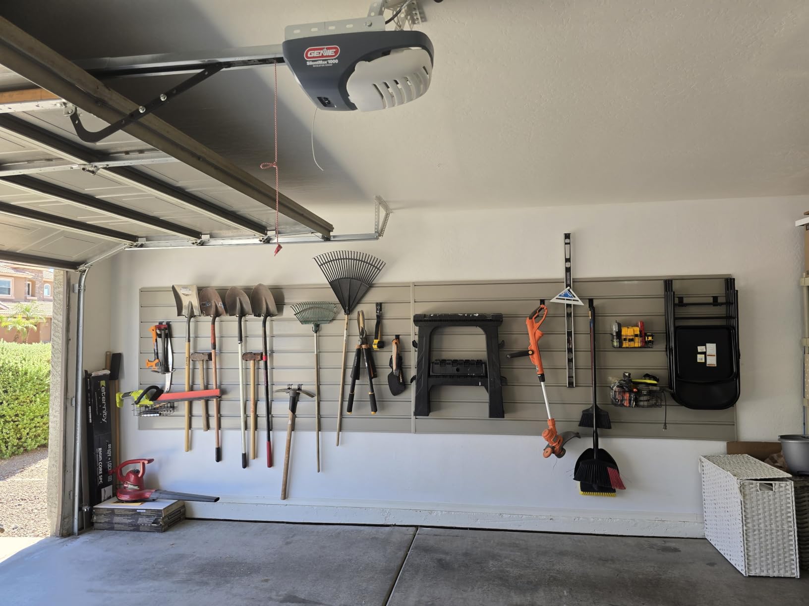 Proslat Garage Storage PVC Slatwall Panel - 2 Packs of 8 ft. x 4 ft. Sections (20 Single Slats which make up 64 sq.ft ) (Light Gray) customer photo 2