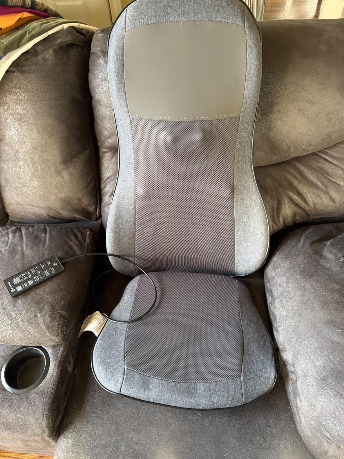 COMFIER Shiatsu Full Back Massager, Massage Chair Pad with Heat, 2D/3D Massage Seat Cushion, Chair Massager with 10 Shiatsu Nodes, Rolling Kneading Chair Pads for Lower Back, Father Day Gifts customer photo 1