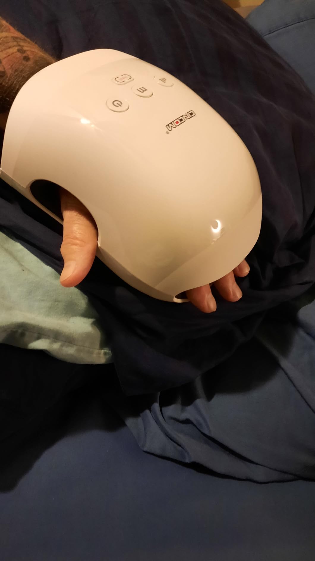CINCOM Cordless Hand Massager with Heat and Compression, White | For Arthritis and Carpal Tunnel, Relaxing Gifts for Women, Mom, Wife customer photo 2