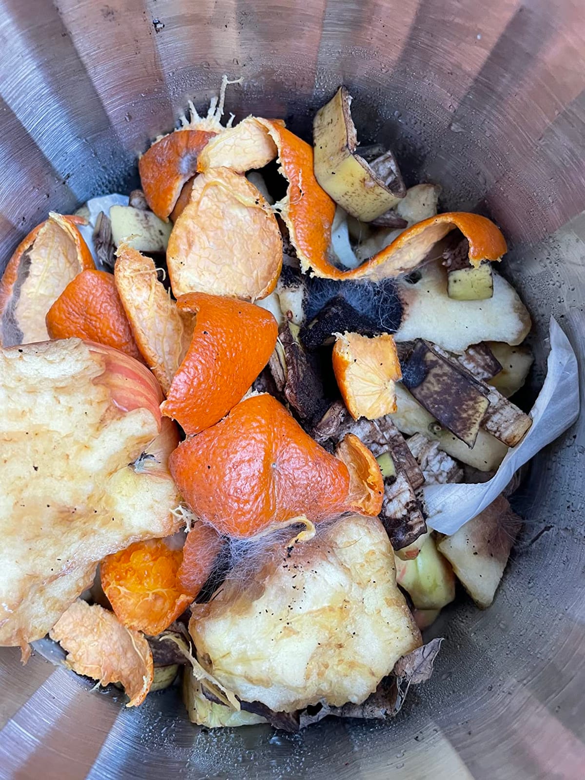 Premium Compost Bin for Kitchen Countertop - Stainless Steel Food Waste Bucket with Innovative Dual Filter Technology - Includes Spare Filters (White, 1.3 Gallon) customer photo 2