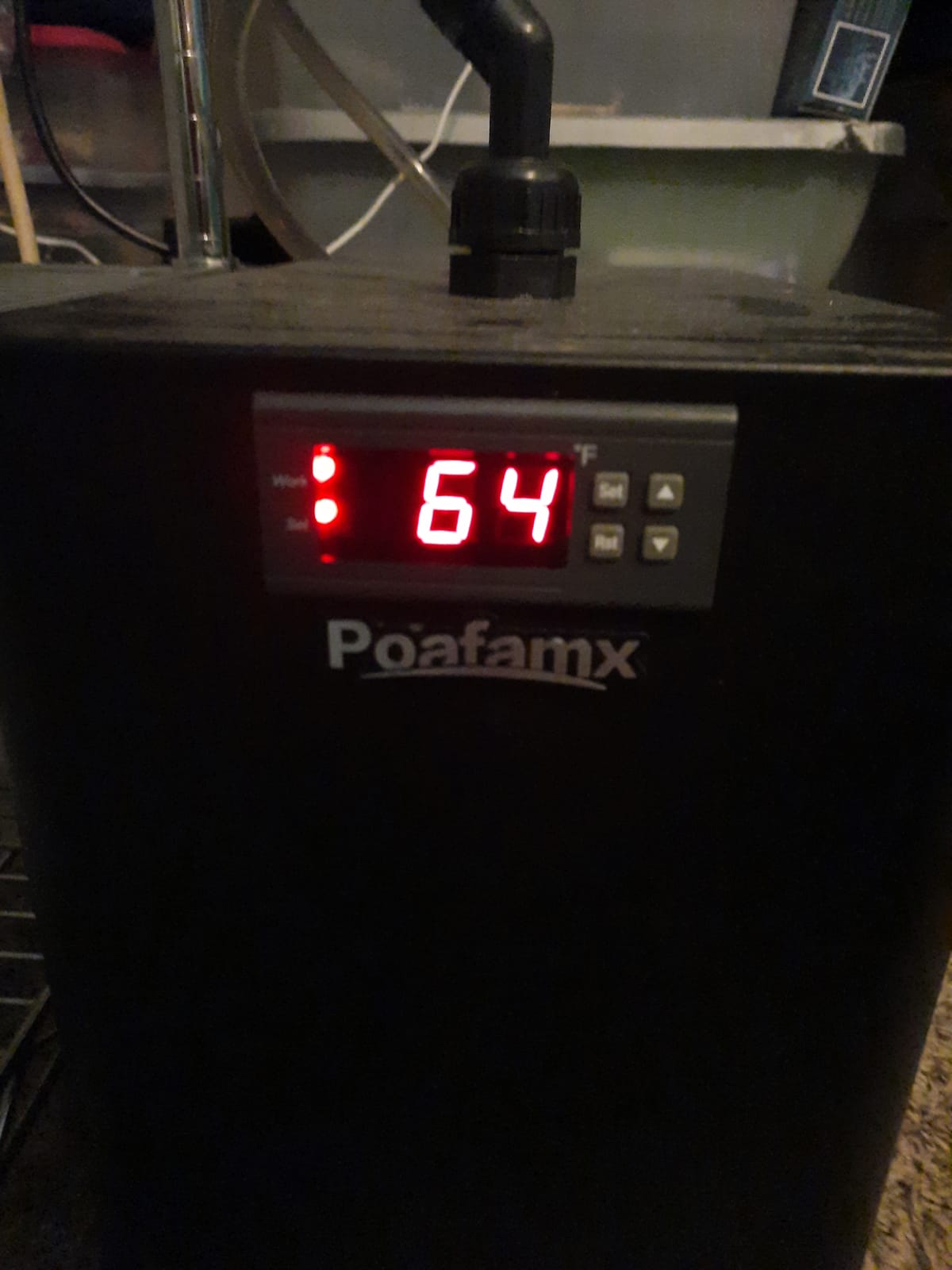 Poafamx 1/3 HP Aquarium Chiller, Quiet Fish Tank Water Chiller 40-80 Gal | Energy-Saving Aquarium Cooler with Pump & Tubing for Large Saltwater Freshwater Axolotl Coral Reef Hydroponic Systems customer photo 2