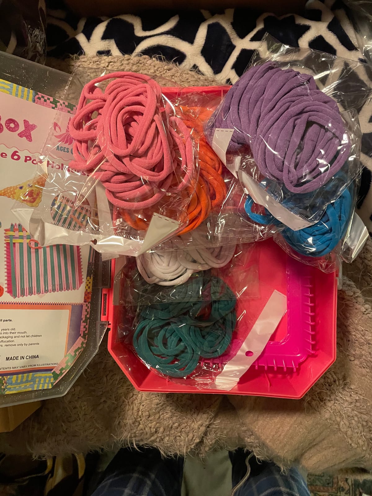 PREBOX Weaving Loom Kit Toys for Kids and Adults, Potholder Loops Crafts for Girls Ages 6 7 8 9 10 11 12, 7