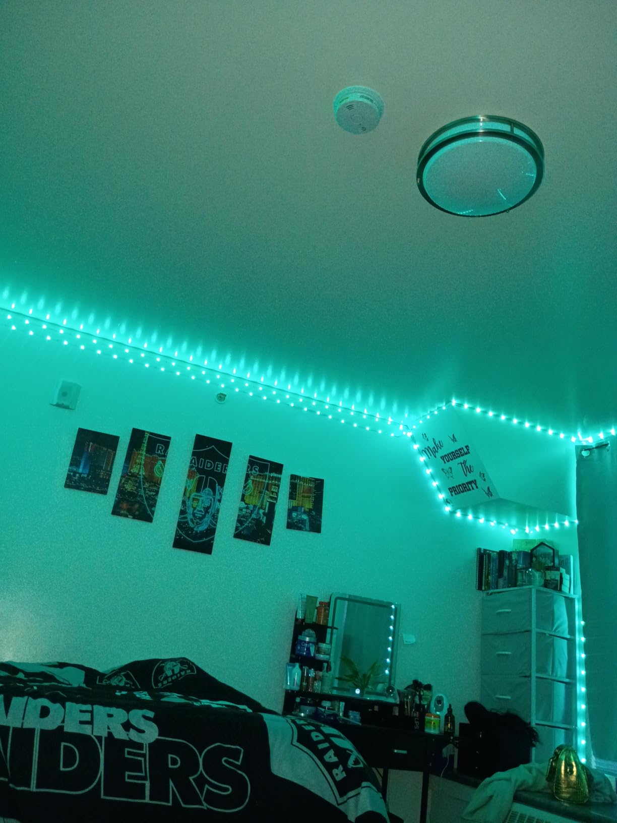 dalattin Led Lights for Bedroom 50ft, RGB 5050 Led Strip Lights Color Changing Kit with 44 Keys Remote Controller and 12V Power Supply Led Light Strips Indoor Decoration customer photo 1