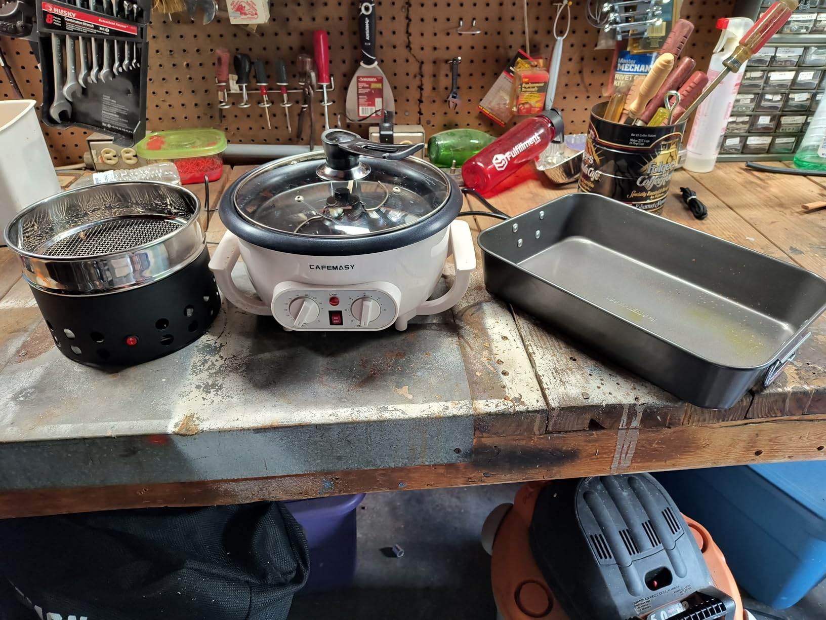 ANGELLOONG Coffee Roaster Machine, 110V 1200W Coffee Bean Roaster, 750g Home Roasting, 212-464F Temp Control, 0-60 Min Timer, Stirring, Glass Lid customer photo 1