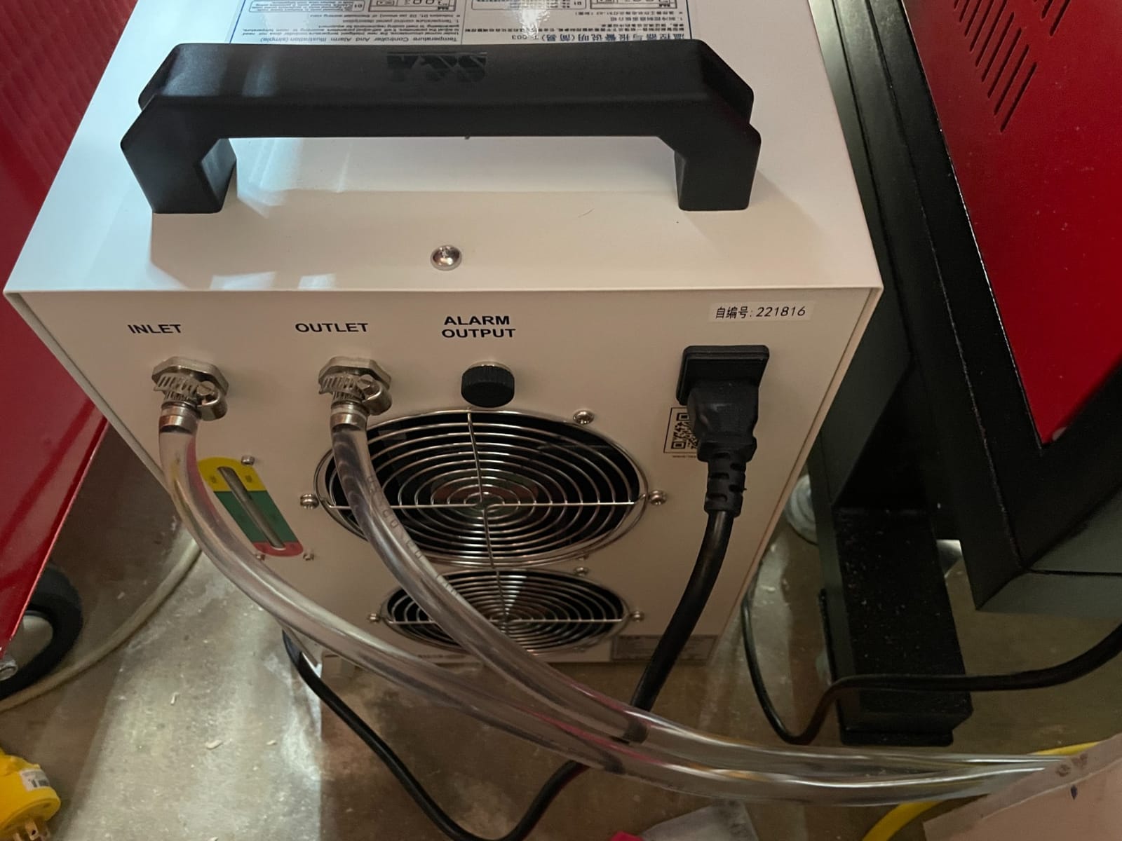 Cloudray Water Chiller CW-5200DH 6L 0.81HP 3.43gpm, Water Cooler for Tube Cooling, Compatible with 60W-150W, CO2 Laser Engraving & Cutting Machines customer photo 1