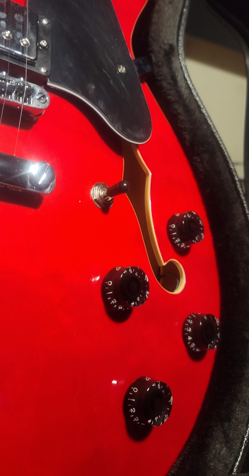 Grote Full Scale Electric Guitar Semi-Hollow Body Guitar Stainless Steel Frets (Vintage Sunburst) customer photo 1