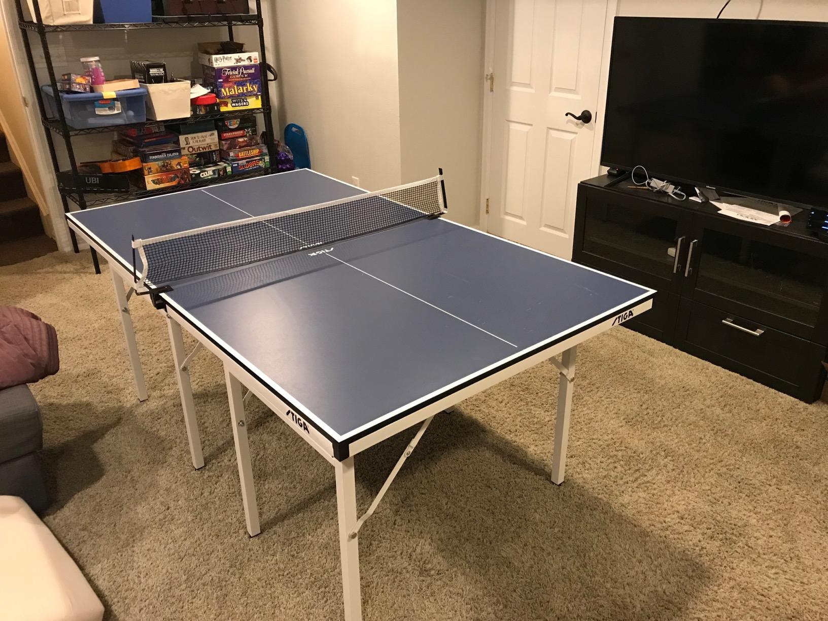 STIGA Space Saver - Compact Ping Pong Table - Separate Table Halves - Regulation Height - No Assembly Required customer photo 2