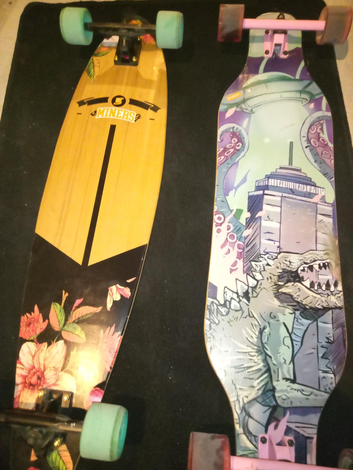 seething 42 Inch Longboard Skateboard Complete Cruiser Pintail, The Original Artisan Maple Skateboard Cruiser Pintail for Cruising, Carving, Free-Style and Downhill customer photo 2