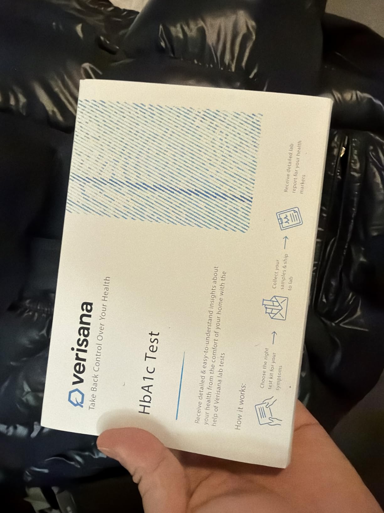 HbA1c Test - at Home Kit - Measure Your A1c Blood Sugar Levels - Blood Analysis by CLIA-Certified Lab - Verisana customer photo 2