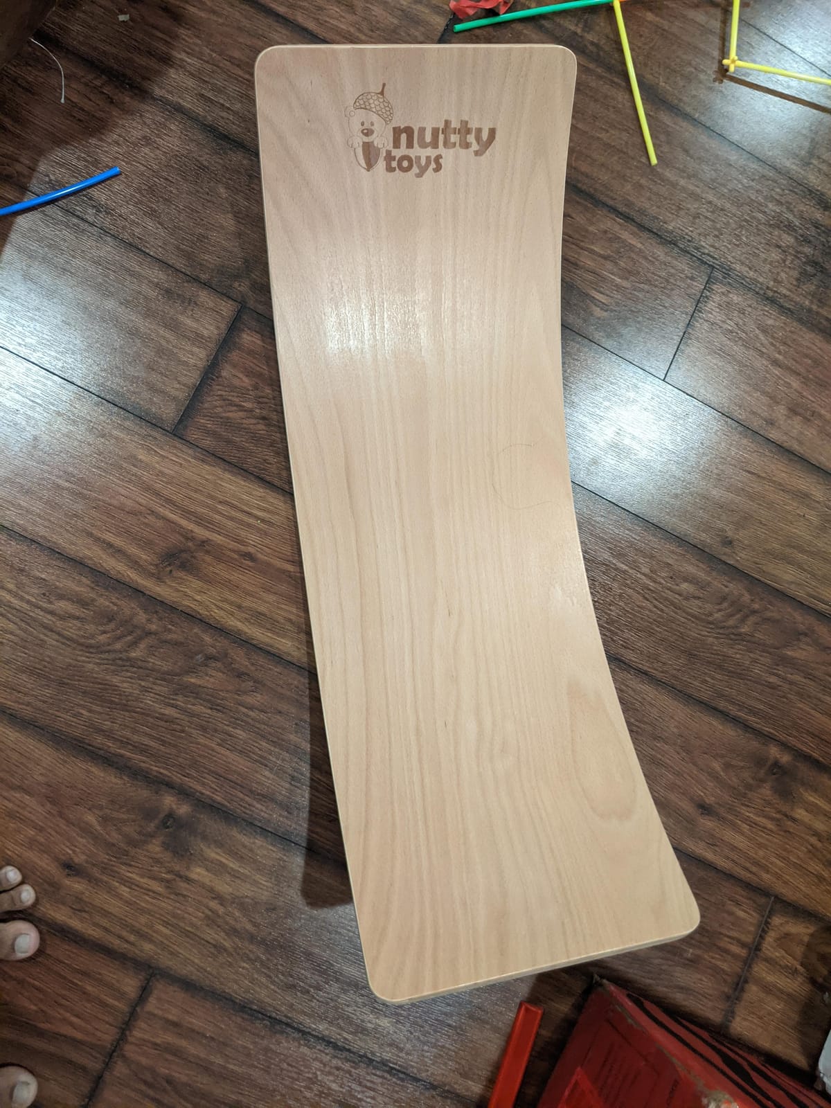 NUTTY TOYS Montessori Wooden Wobble Board for Kids & Adults - 100% Natural Wood Balance Board, Waldorf Toddler Balancing Toy, Unique Boy Girl Open Ended Toy customer photo 1