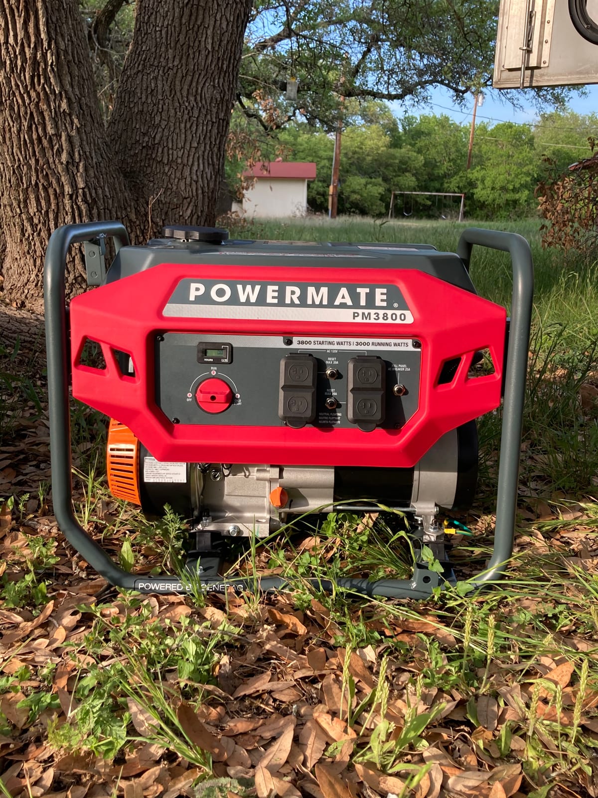 Powermate PM3800 3,800-Watt Gas-Powered Portable Open Frame Generator - Ultra-Quiet Performance - Ideal for Home, Camping, RV and Outdoor Activities - Engine Powered by Generac - 49 State - Red/Black customer photo 2