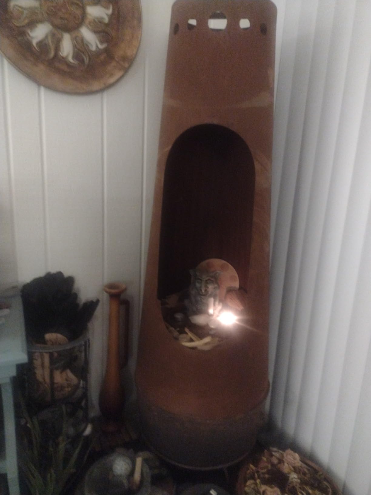 Sunnydaze Santa Fe Large Wood Burning Chiminea Outdoor Fireplace, 50