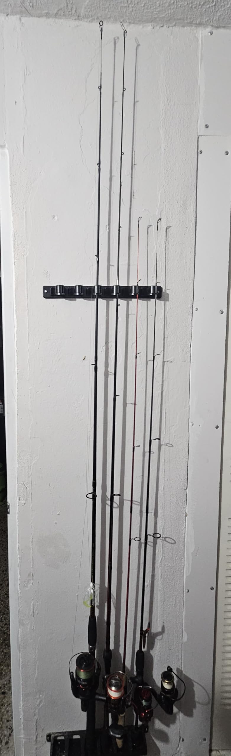 OJYDOIIIY Wall Mount Fishing Rod Holders, Vertical Fishing Pole Storage Rack for Garage customer photo 1