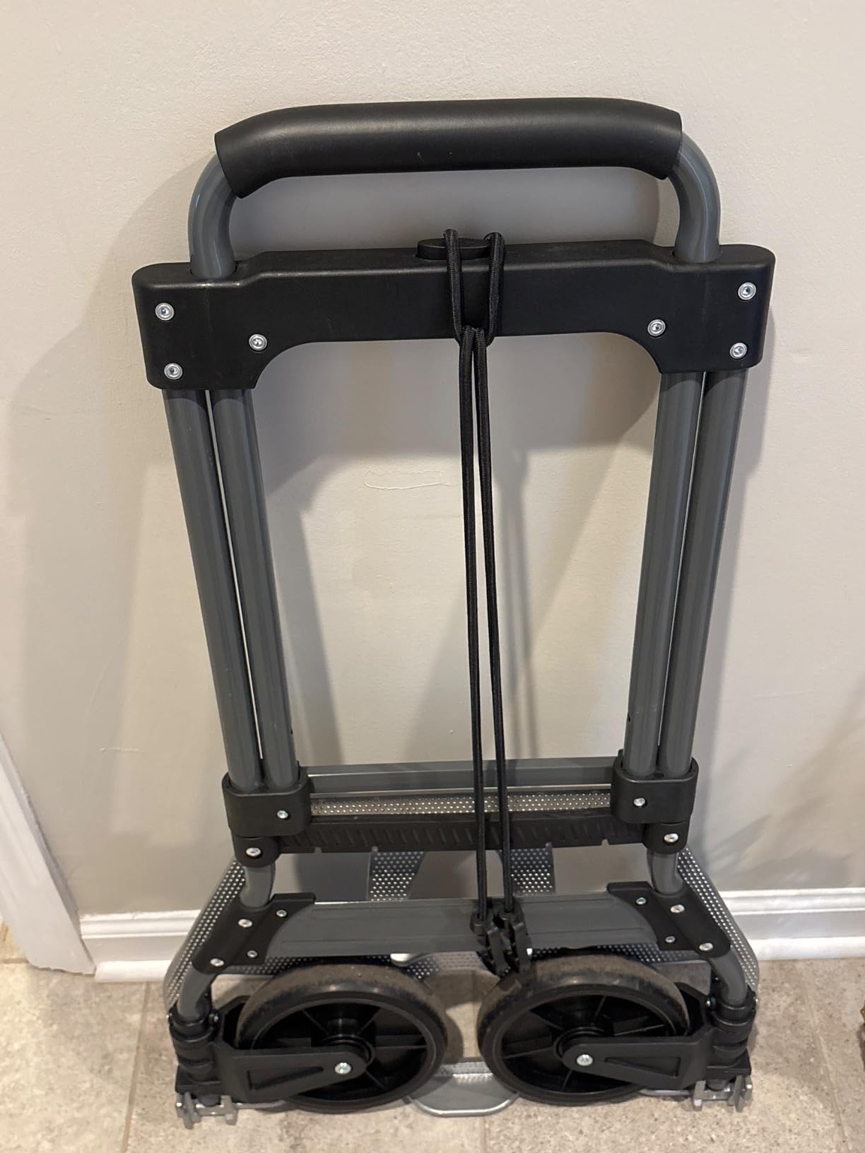 Folding Hand Truck and Dolly, 309 lb Capacity Aluminum Portable Cart with Telescoping Handle and PP+EVA Wheels customer photo 2