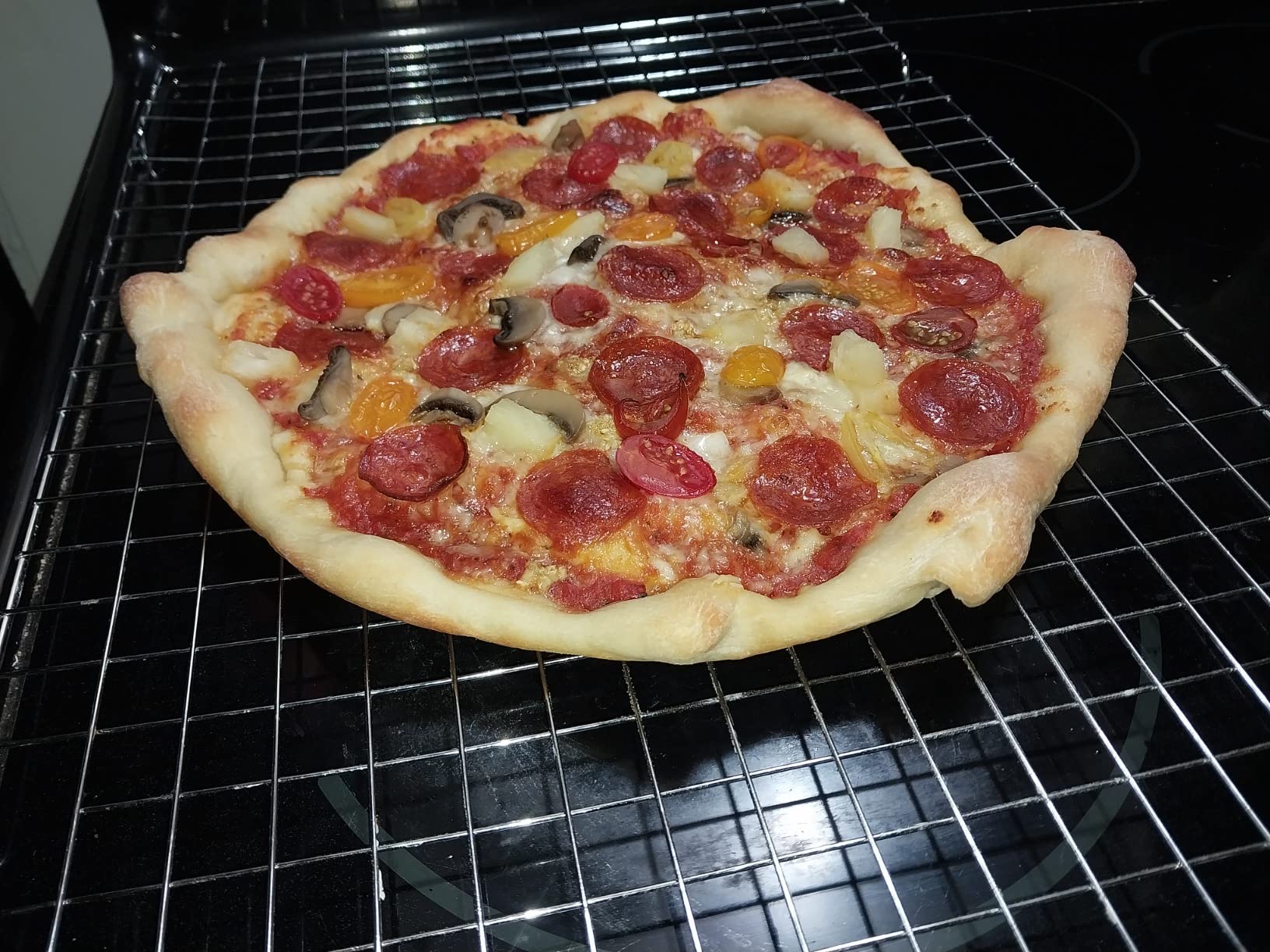 Pizza Peel Pizza Pan Set, 7Pcs Pizza Oven Accessories, 12 Inch Metal Paddle (12