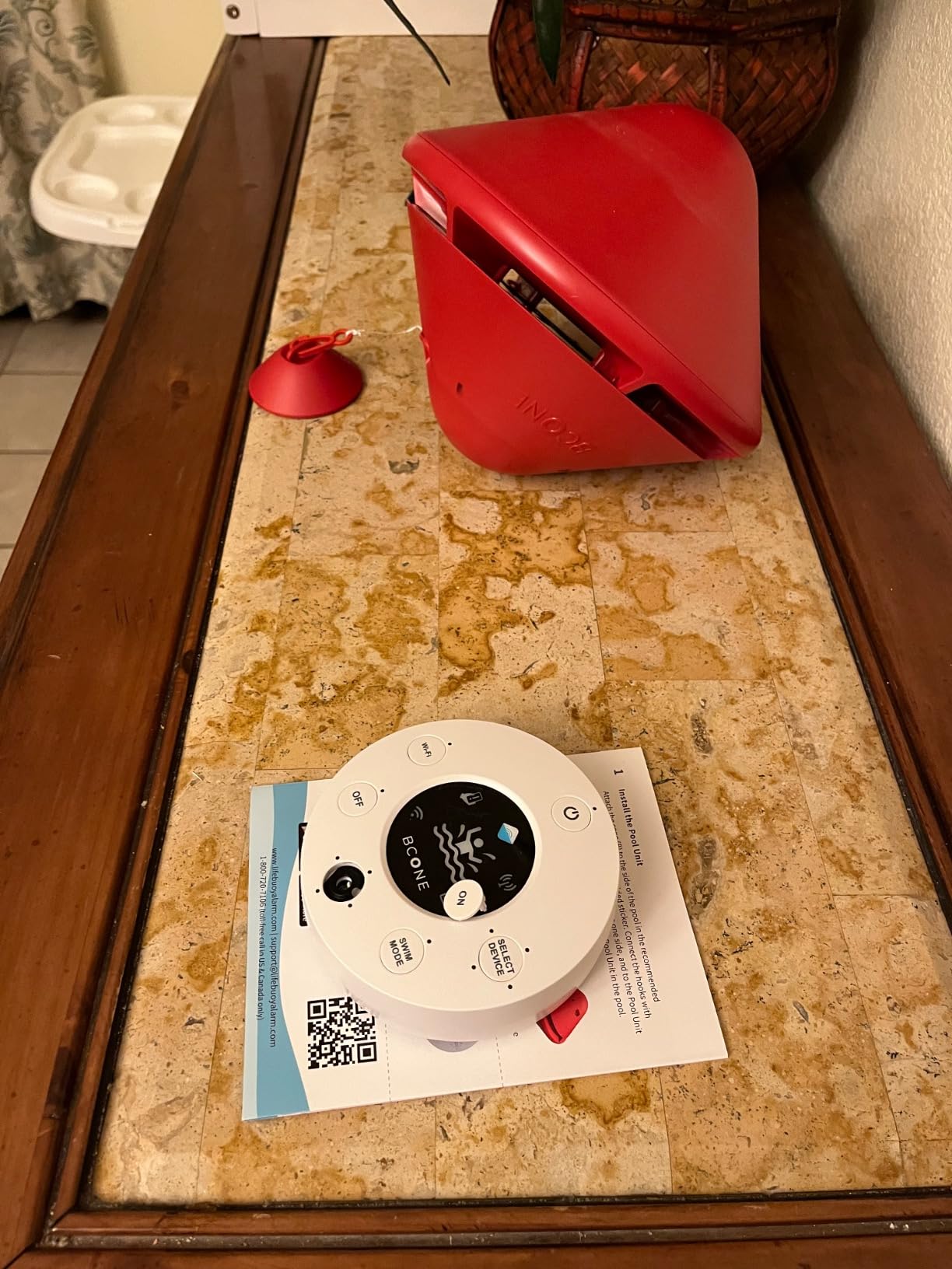 BCONE Pool Alarm by Lifebuoy | ASTM F2208 Certified | Floating Safety Device with App Alerts + Alexa Voice Control | 2.4GHz Wi-Fi | for Inground & Above-Ground Pools customer photo 1
