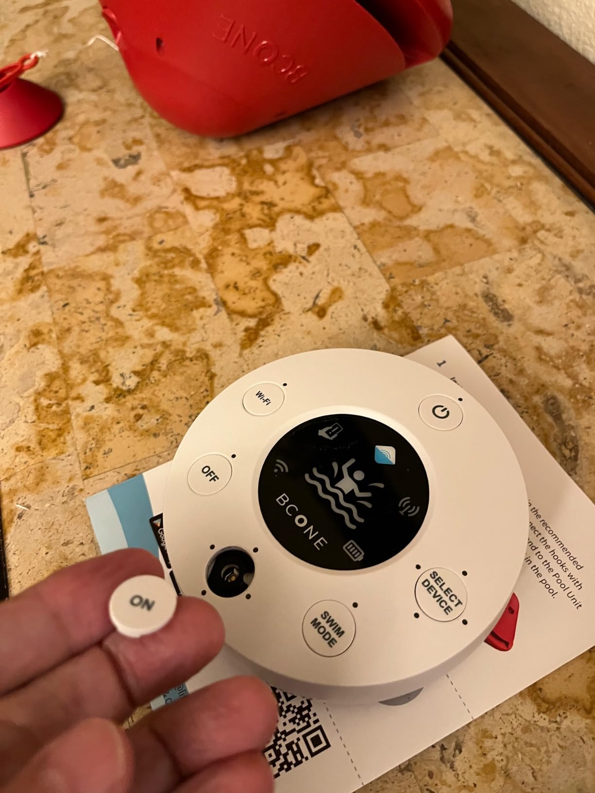 BCONE Pool Alarm by Lifebuoy | ASTM F2208 Certified | Floating Safety Device with App Alerts + Alexa Voice Control | 2.4GHz Wi-Fi | for Inground & Above-Ground Pools customer photo 2