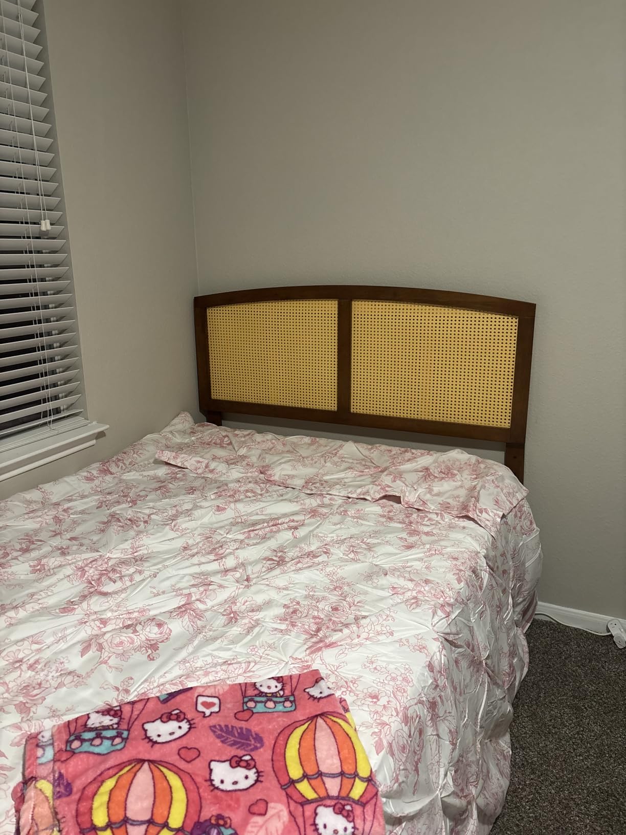 Modway Halcyon Cane Woven Rattan King Headboard in Walnut customer photo 1