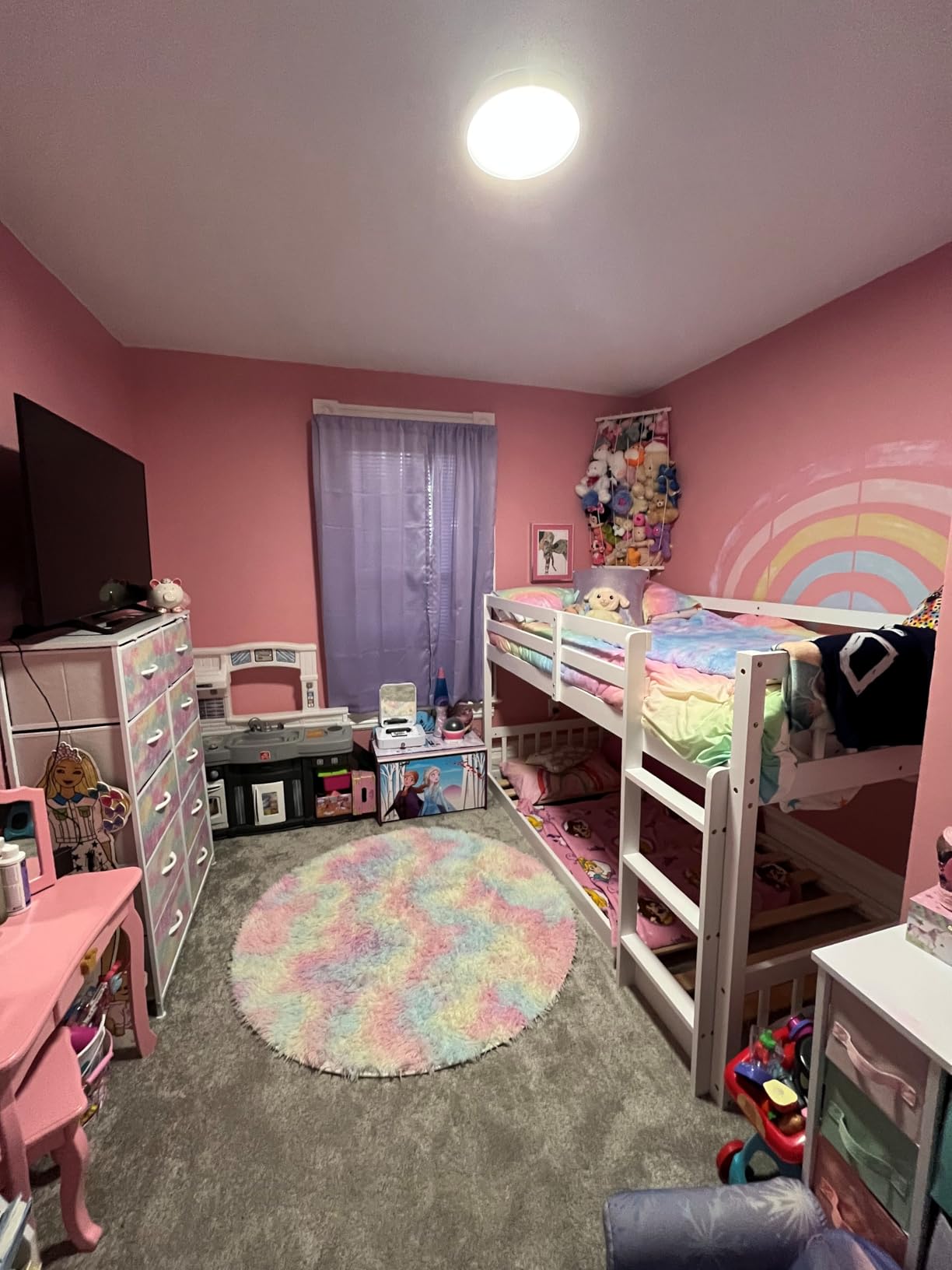 JOYMOR Solid Wood Low Twin Over Twin Bunk Bed for Kids/Junior, Bunk Bed Frame with Guardrails & Ladder for Boys Girls, No Box Spring Needed (White) customer photo 1