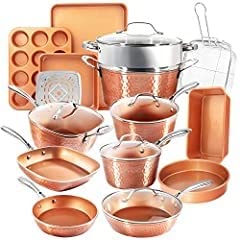 Gotham Steel Hammered 20Pc Pots and Pans Set Non Stick Ceramic Cookware Set customer photo 1