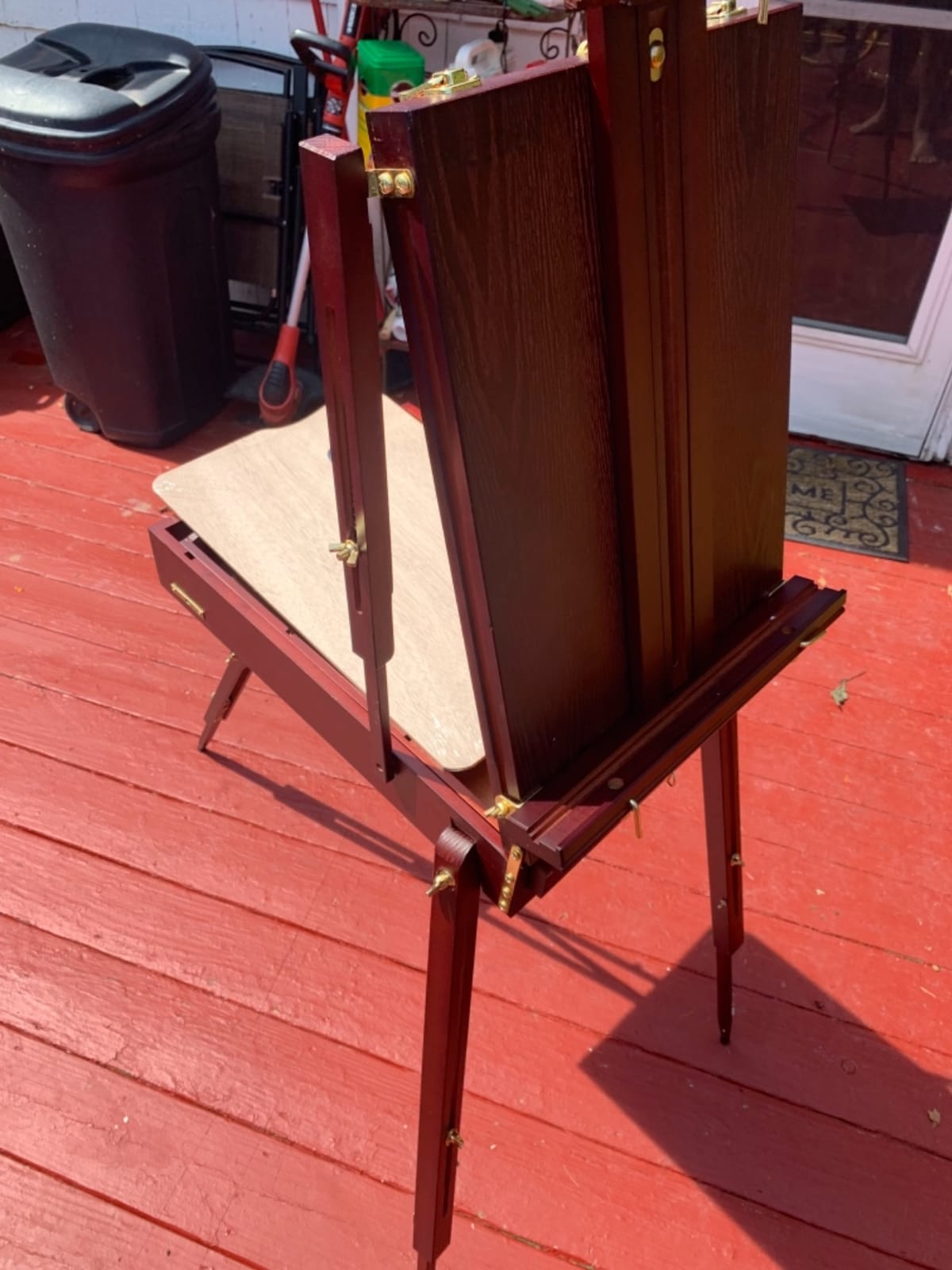 MEEDEN French Easel, Plein Air Easel, Art Easels for Painting Adult, Travel Easels, Portable Artist Easel for Outdoor Painting, Sketching, Display customer photo 2