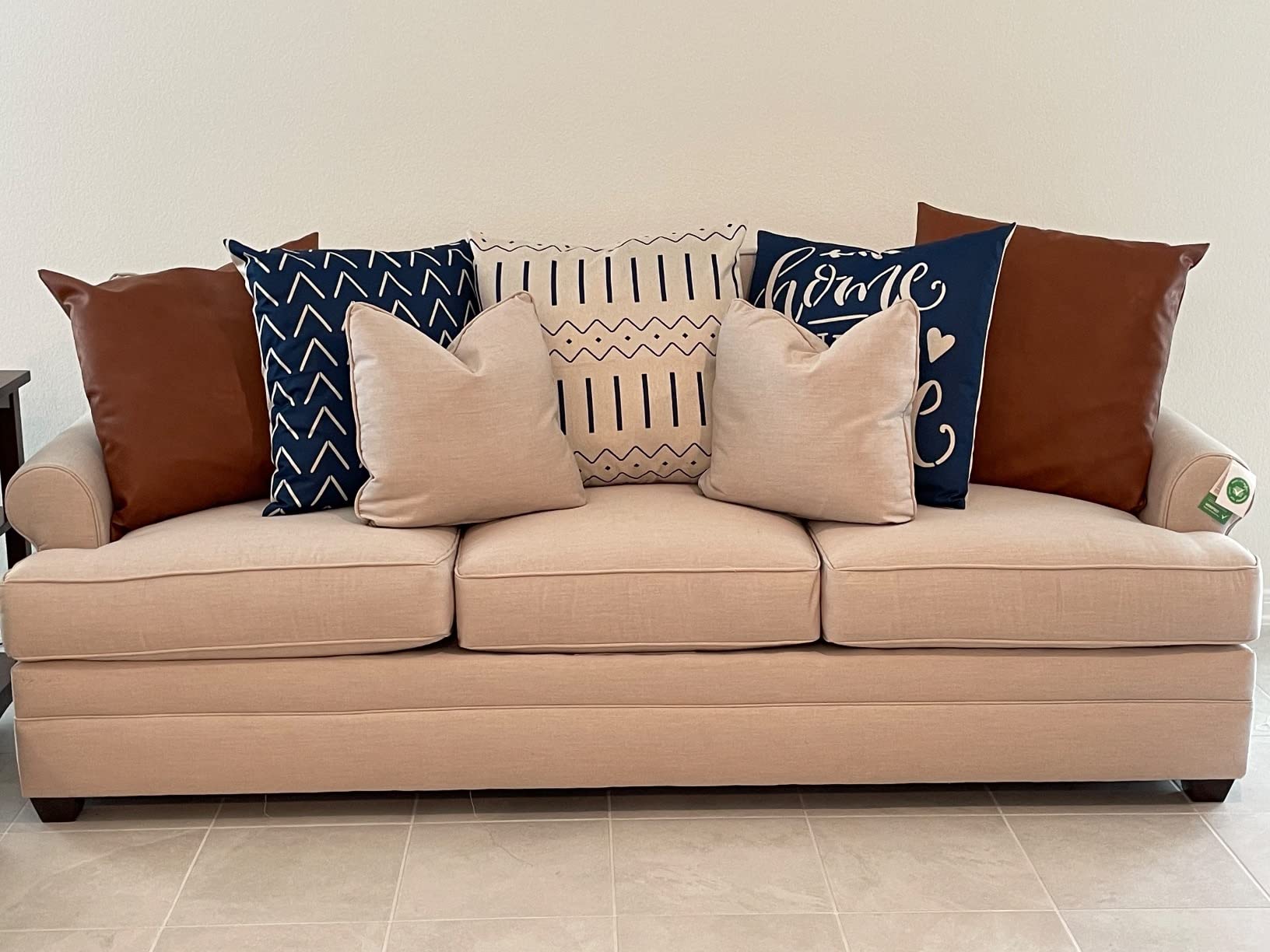 Throw Pillow Covers 22x22 Inch, Pillow Covers 22x22,Squar Pillow Covers Set of 4 Boho Modern Farmhouse Neutral Decorative Pillowcases Linen Cushion Case for Couch, Bed, Home Decor customer photo 1