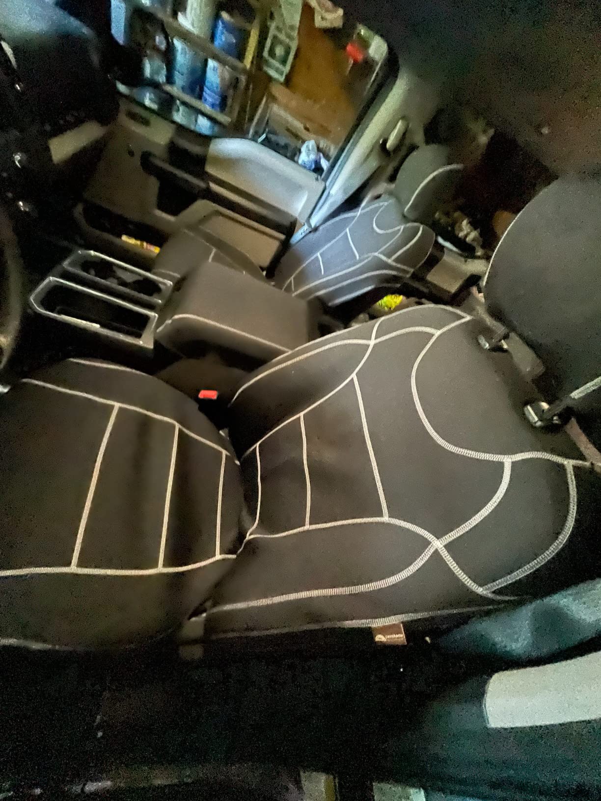 Coverado Car Seat Cover Full Set with Waterproof Neoprene, F150 Seat Covers for Trucks, Compatible with Ford F150 2015-2026 Crew Cab & 2017-2026 F250 F350 F450, White Black customer photo 2