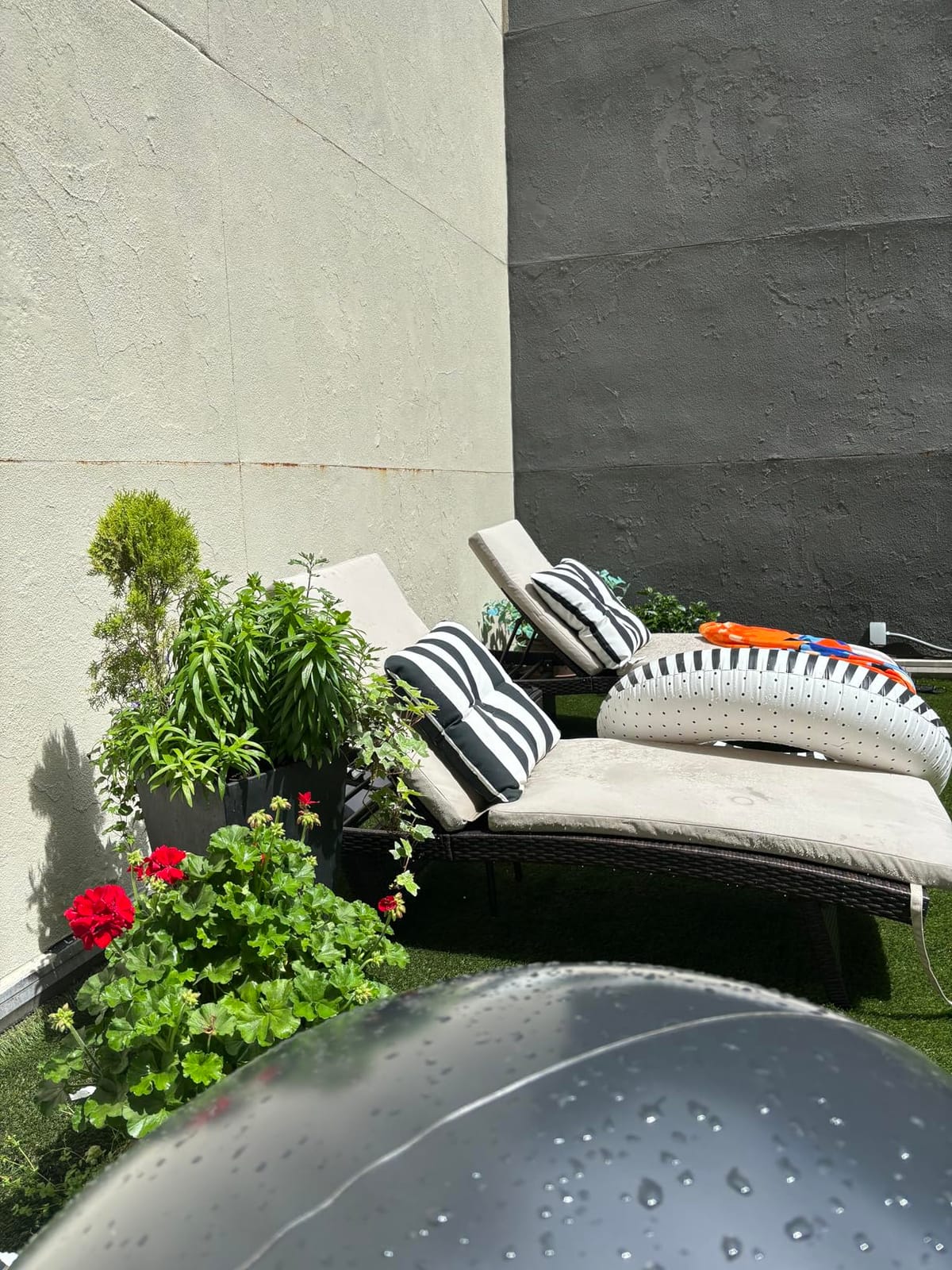 Pamapic Patio Chaise Lounge Set 3 Pieces with Adjustable Backrest and Removable Cushion, Outdoor Pool Chair for Patio Poolside Backyard Porch customer photo 1