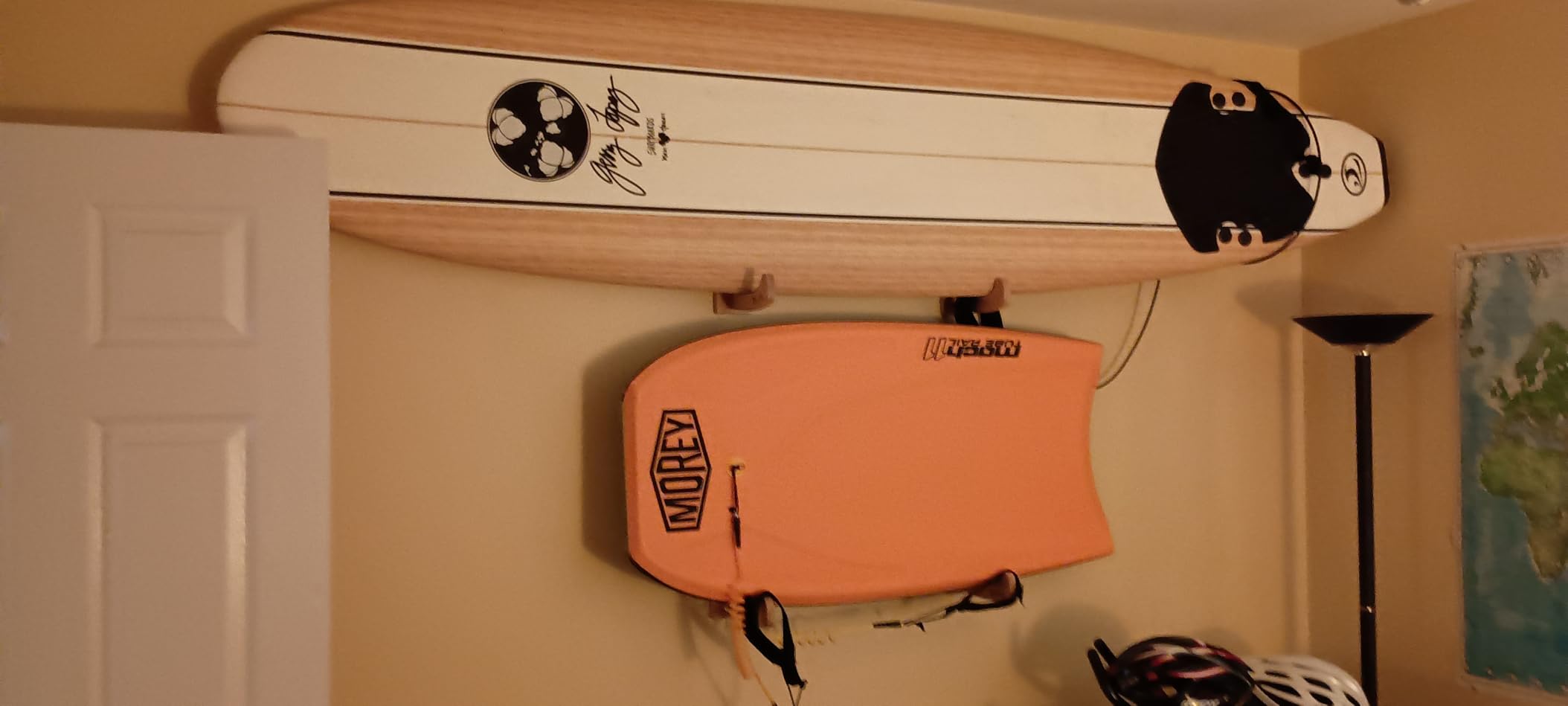 TWO STONES Surfboard Racks for The Wall, Surfboard Rack Hanger Works as a Shortboard, Skimboard & Longboard Hanger or Stand Indoor or Outdoor customer photo 1