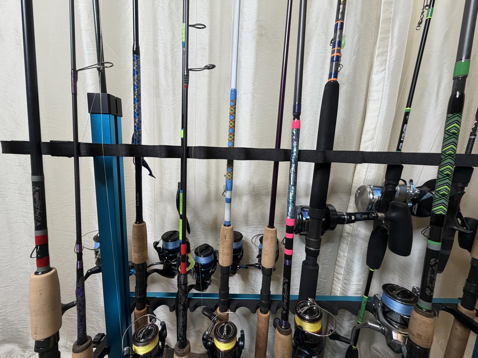 Savior Equipment Fishing Rod Rack Holder Organizer, 24-48 Slots to Hold Fresh Salt Water Spinning Rods & Reel Combo, Lightweight Aluminum Vertical Fish Pole Garage Storage Ground Display Stand customer photo 1