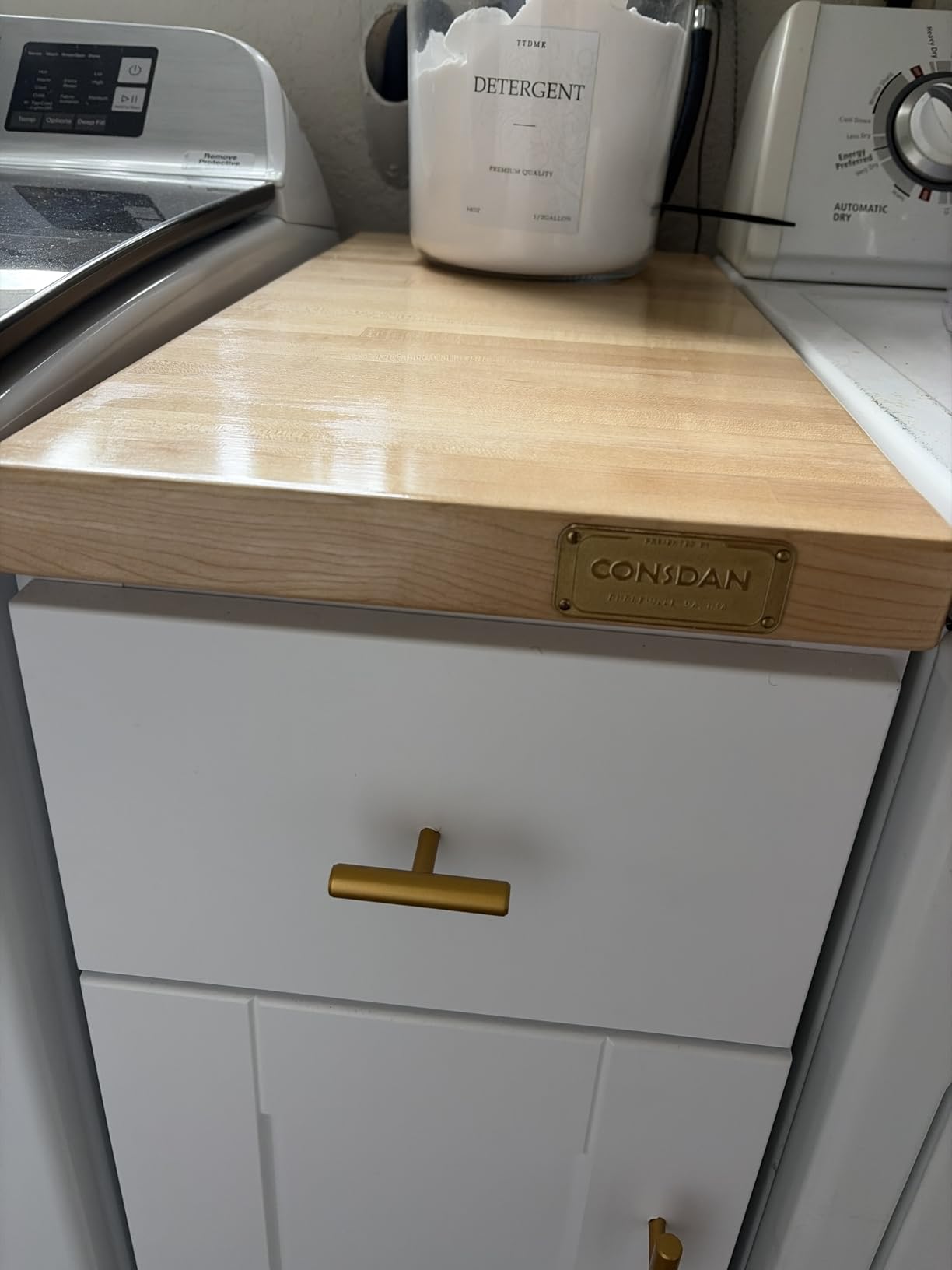 Butcher Block Countertop, 48 x 25 Inches, USA Grown Solid Hard Maple Hardwood, for Kitchen Island, Laundry Room, RV, Camper, Office Desk, Bar Table, Prefinished with Food-Safe Oil, 1.5