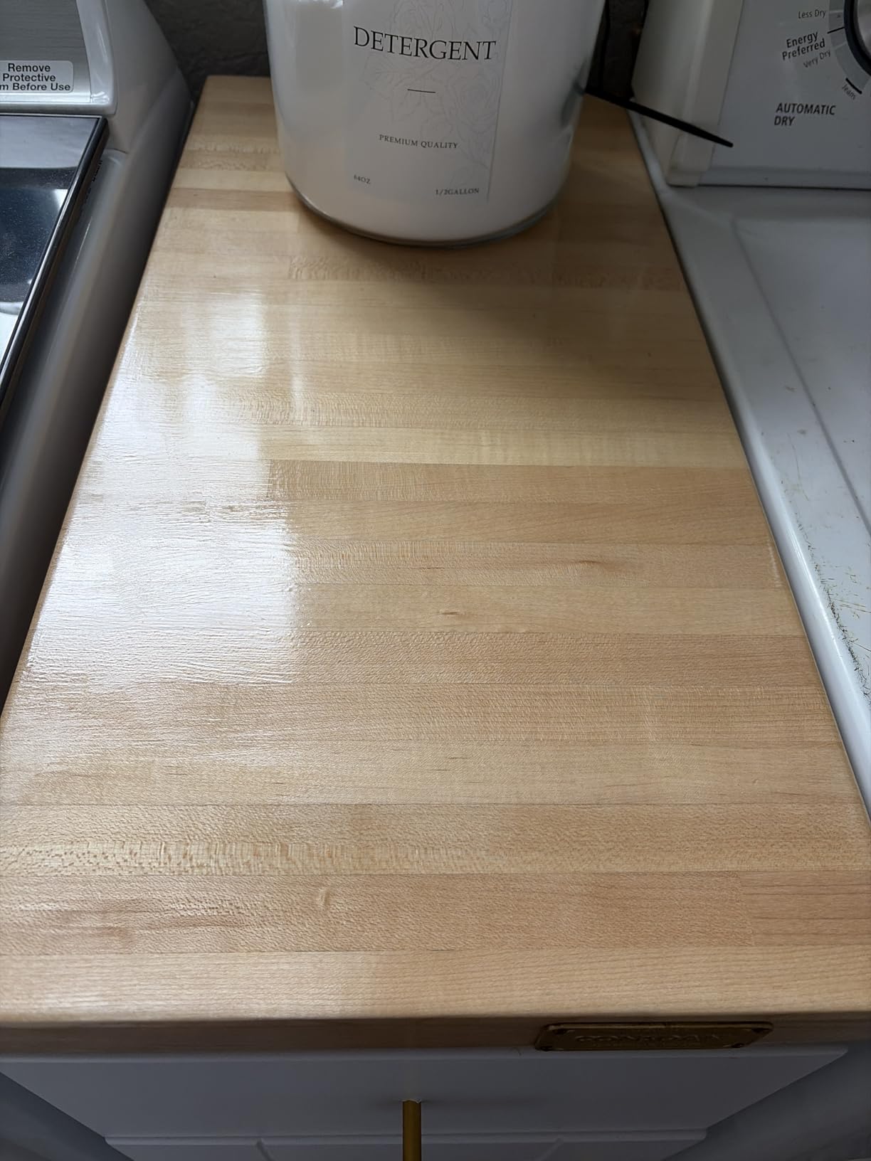 Butcher Block Countertop, 48 x 25 Inches, USA Grown Solid Hard Maple Hardwood, for Kitchen Island, Laundry Room, RV, Camper, Office Desk, Bar Table, Prefinished with Food-Safe Oil, 1.5