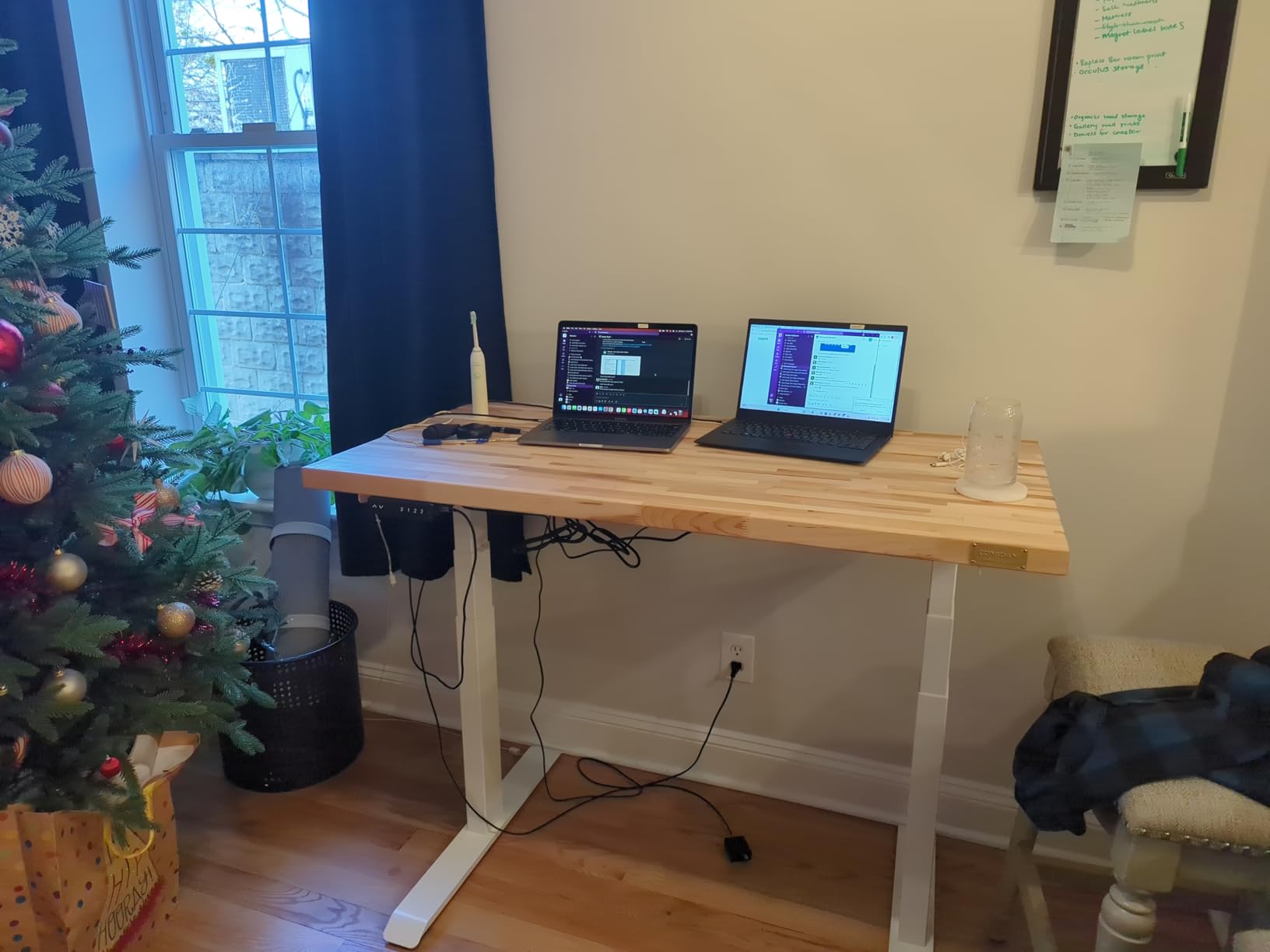 CONSDAN Butcher Block Counter Top, USA Grown Hard Maple Solid Hardwood Countertop, Washer/Laundry Countertop, Table Top, Polished, Prefinished with Food-safe Oil, 1.5