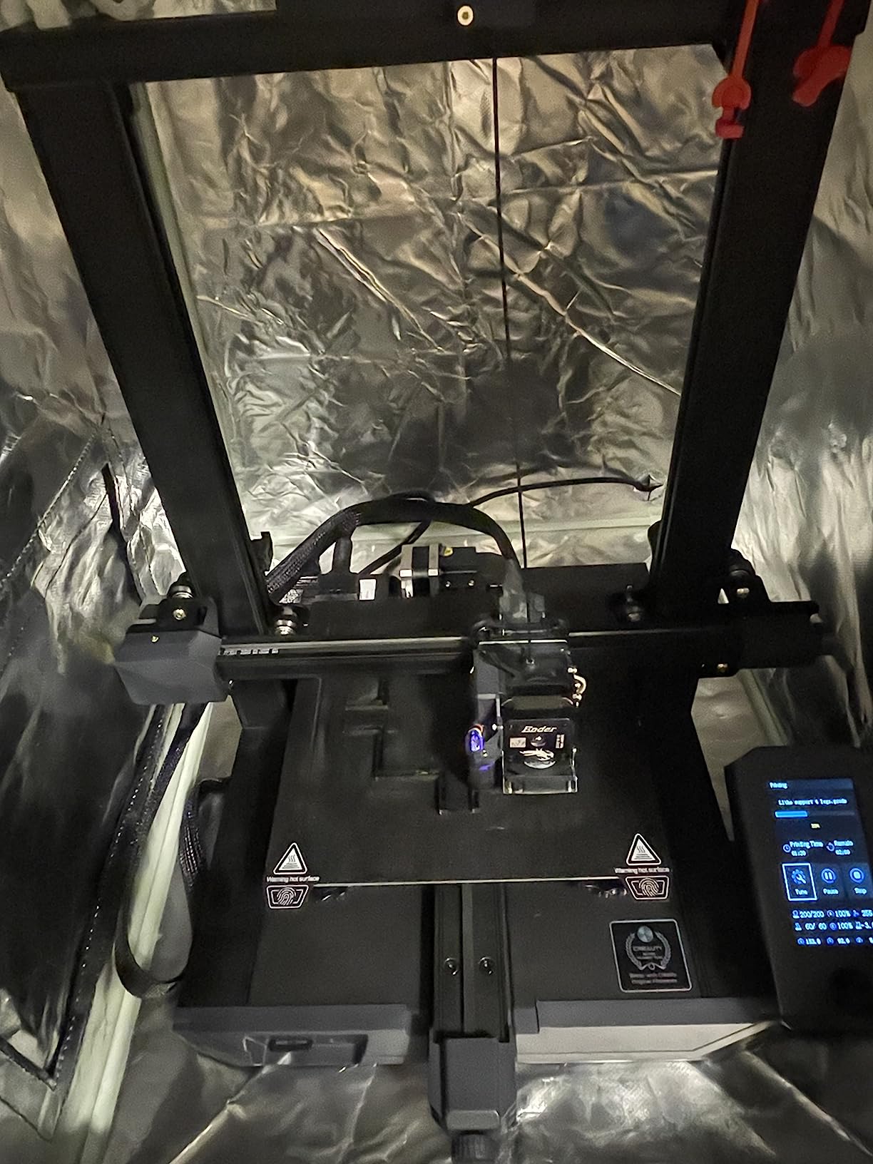 Creality 3D Printer Enclosure Fireproof and Dustproof Tent Constant Temperature Protective Cover Room for Creality Ender 3V2/Ender 3V2 Neo/Ender 3S1/Ender 3Pro/Ender 3 3D Printer customer photo 1