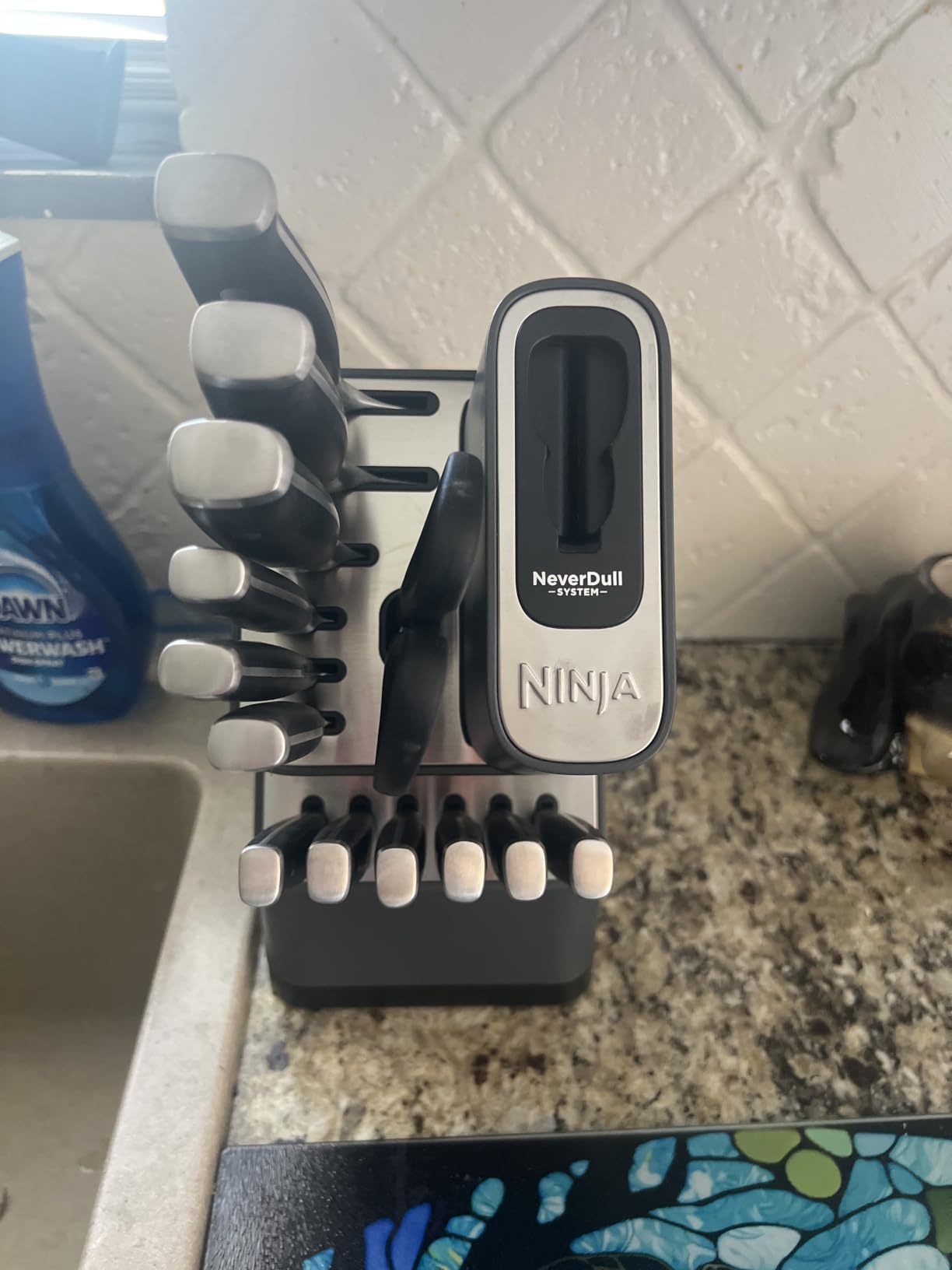Ninja K32012 Foodi NeverDull Premium Knife System, 12 Piece Knife Block Set with Built-in Sharpener, German Stainless Steel Knives, Black customer photo 1