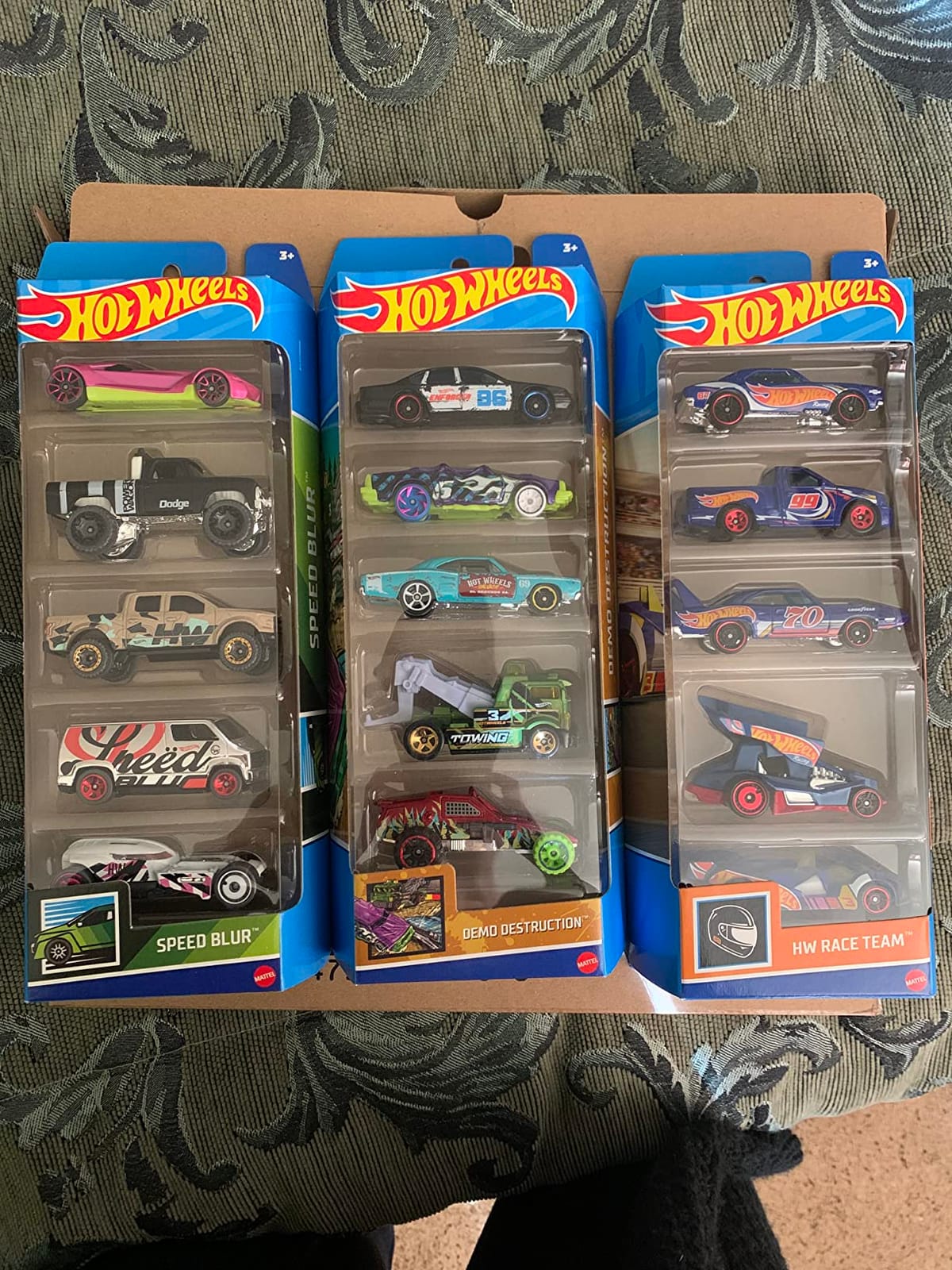 Hot Wheels Toy Cars or Trucks 5-Pack Bundle, 3-Themed Sets of 5 1:64 Scale Die-Cast Vehicles for Kids & Collectors, 15 Total (Styles May Vary) customer photo 2