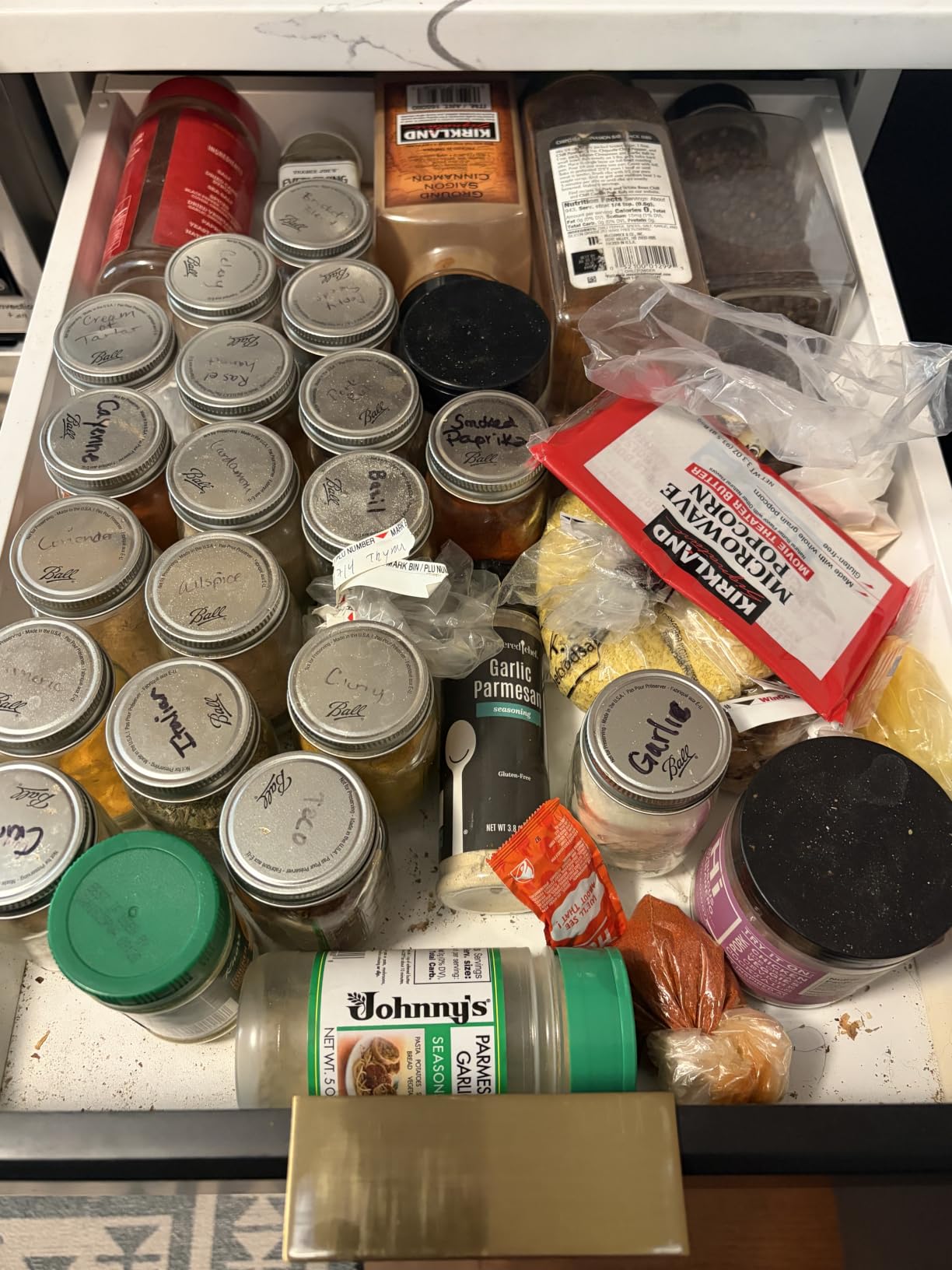SpaceAid Spice Drawer Organizer with 28 Spice Jars, 386 Spice Labels, 4 Tier Seasoning Rack customer photo 2