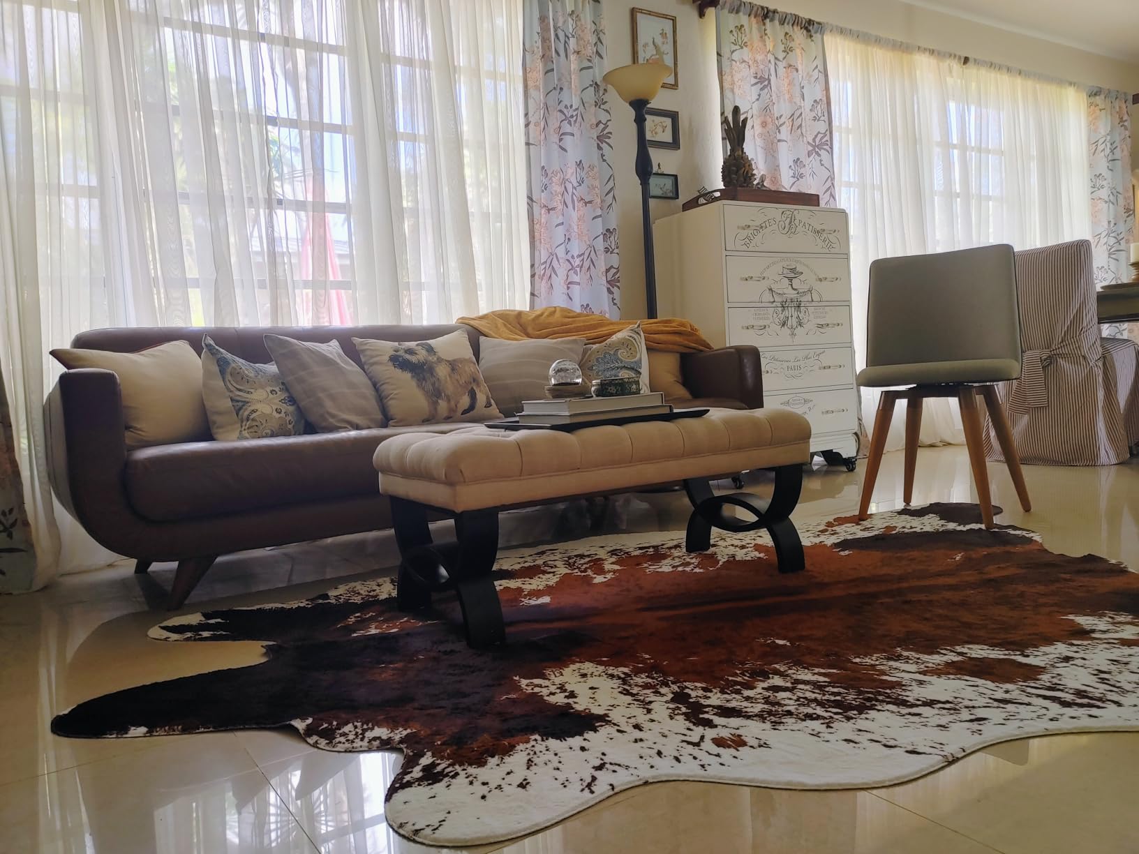 Faux Cowhide Rug 6'3
