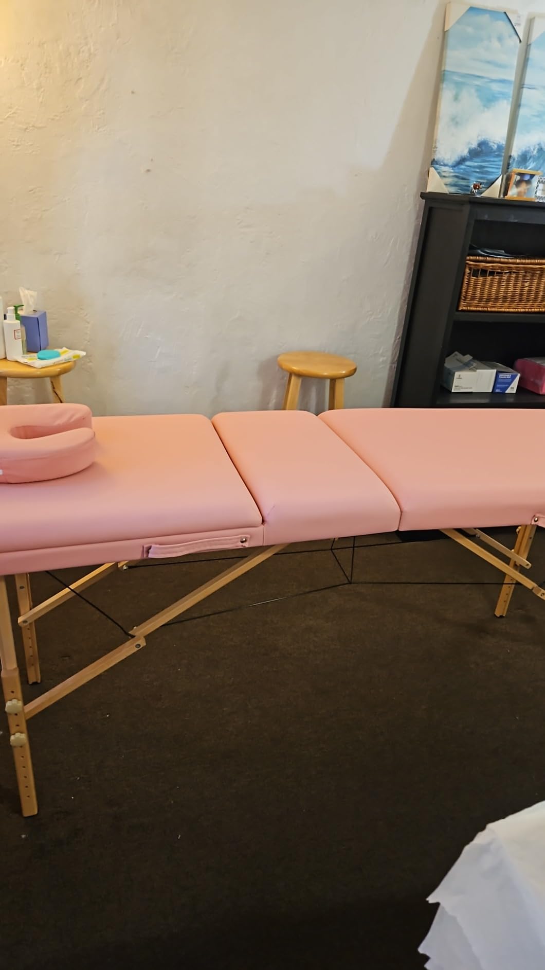 Yaheetech Massage Table Portable Folding Lash Esthetician Tattoo Bed, Pink customer photo 2
