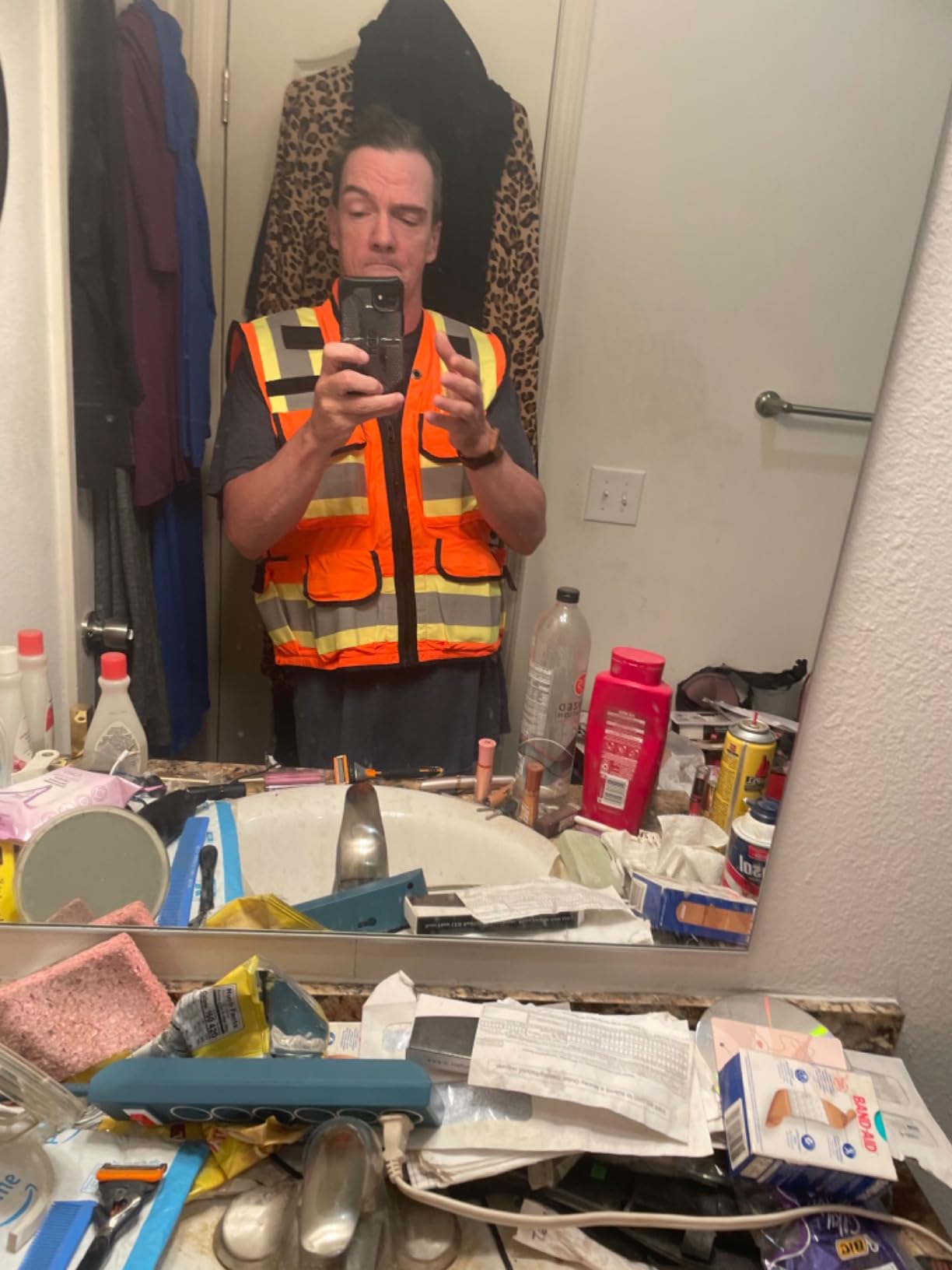 AdirPro Surveyor Safety Vest with Pockets - High visibility Reflective Construction Vest customer photo 2