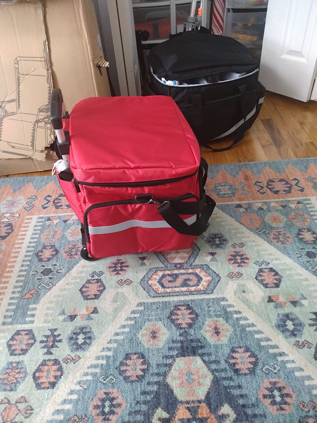 Trunab Rolling Medical Bag with Detachable Trolley, Nurse Responder Case | 15.6