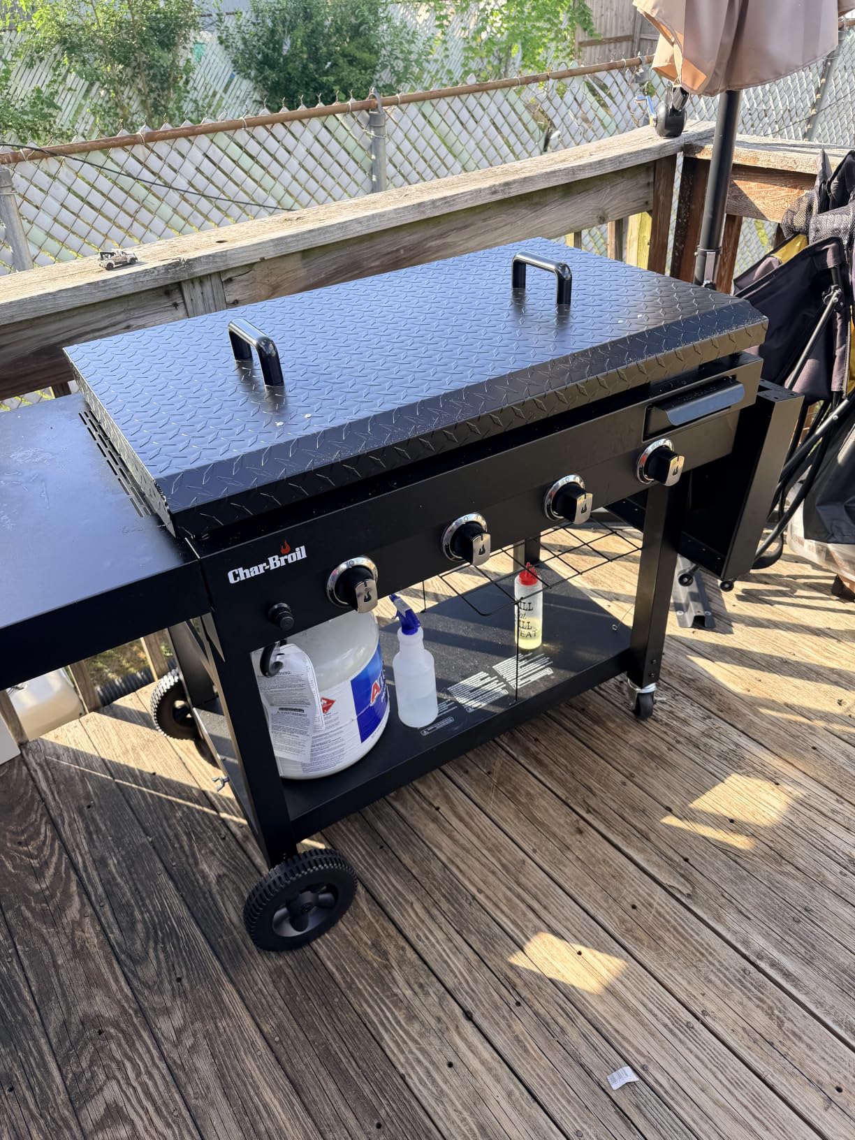HECASA Griddle Hard Top Lid Black Grill Cover with Handle Outdoor Home BBQ | Hood for 36