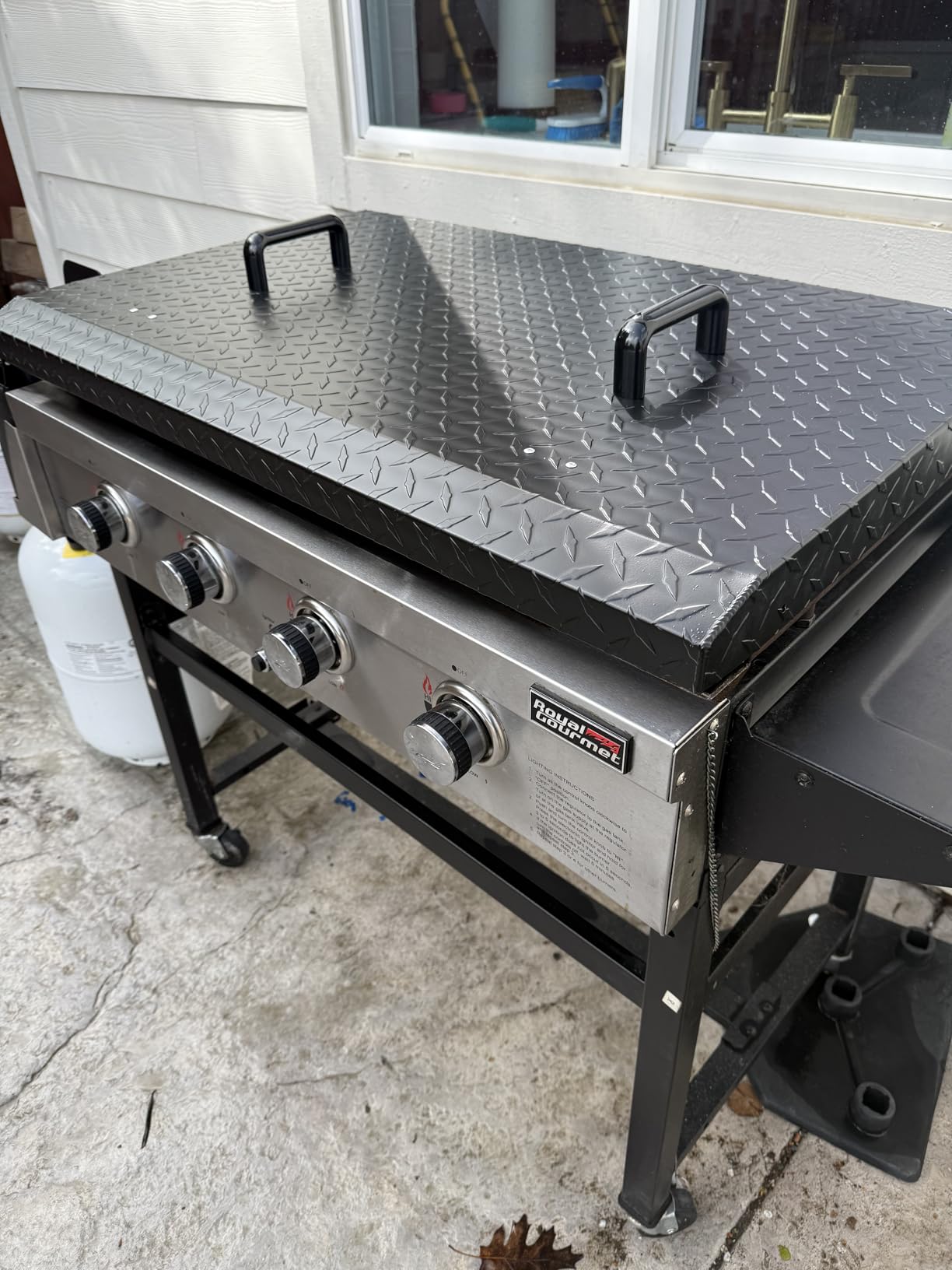 HECASA Griddle Hard Top Lid Black Grill Cover with Handle Outdoor Home BBQ | Hood for 36
