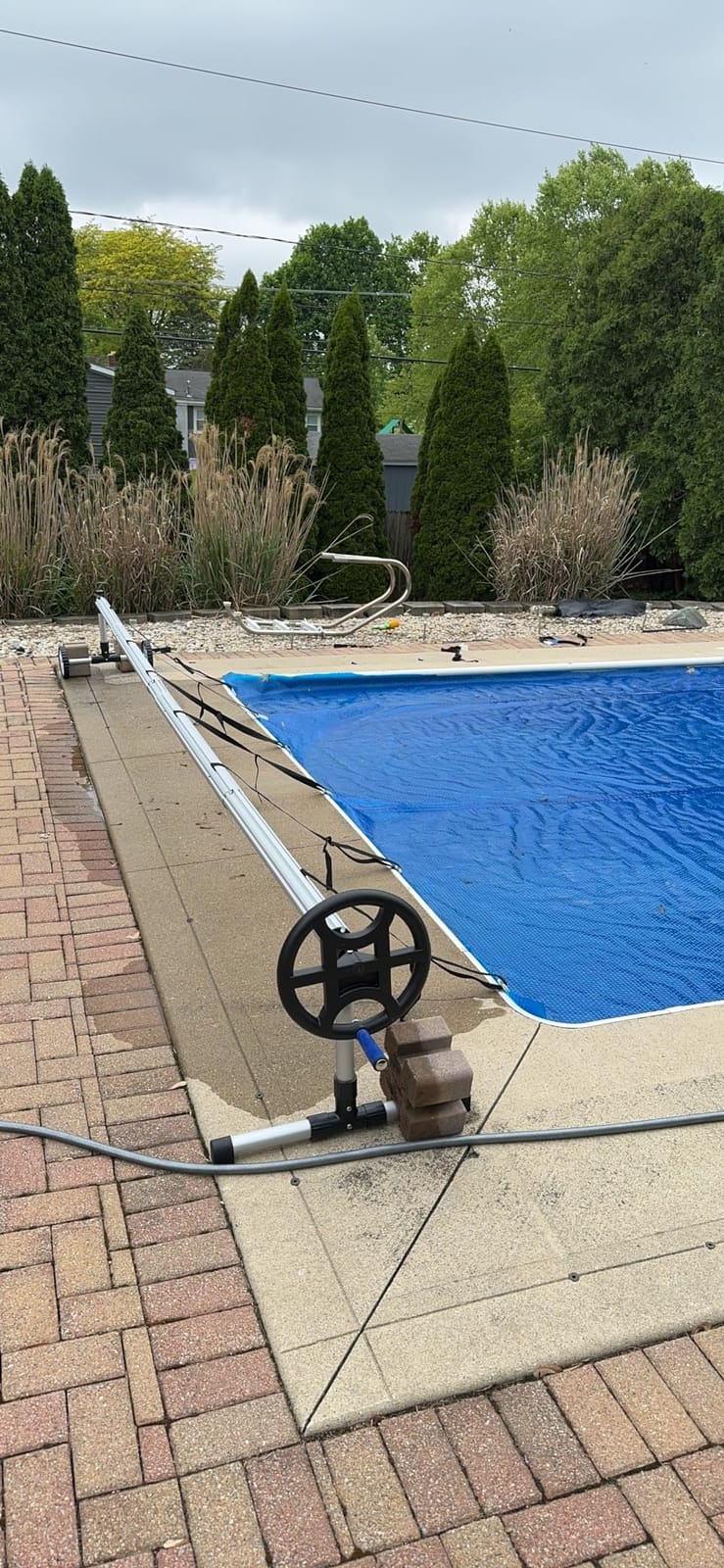 18FT Pool Cover Reel Set for Inground Pools, Fits 6-18 ft Wide Pool customer photo 2