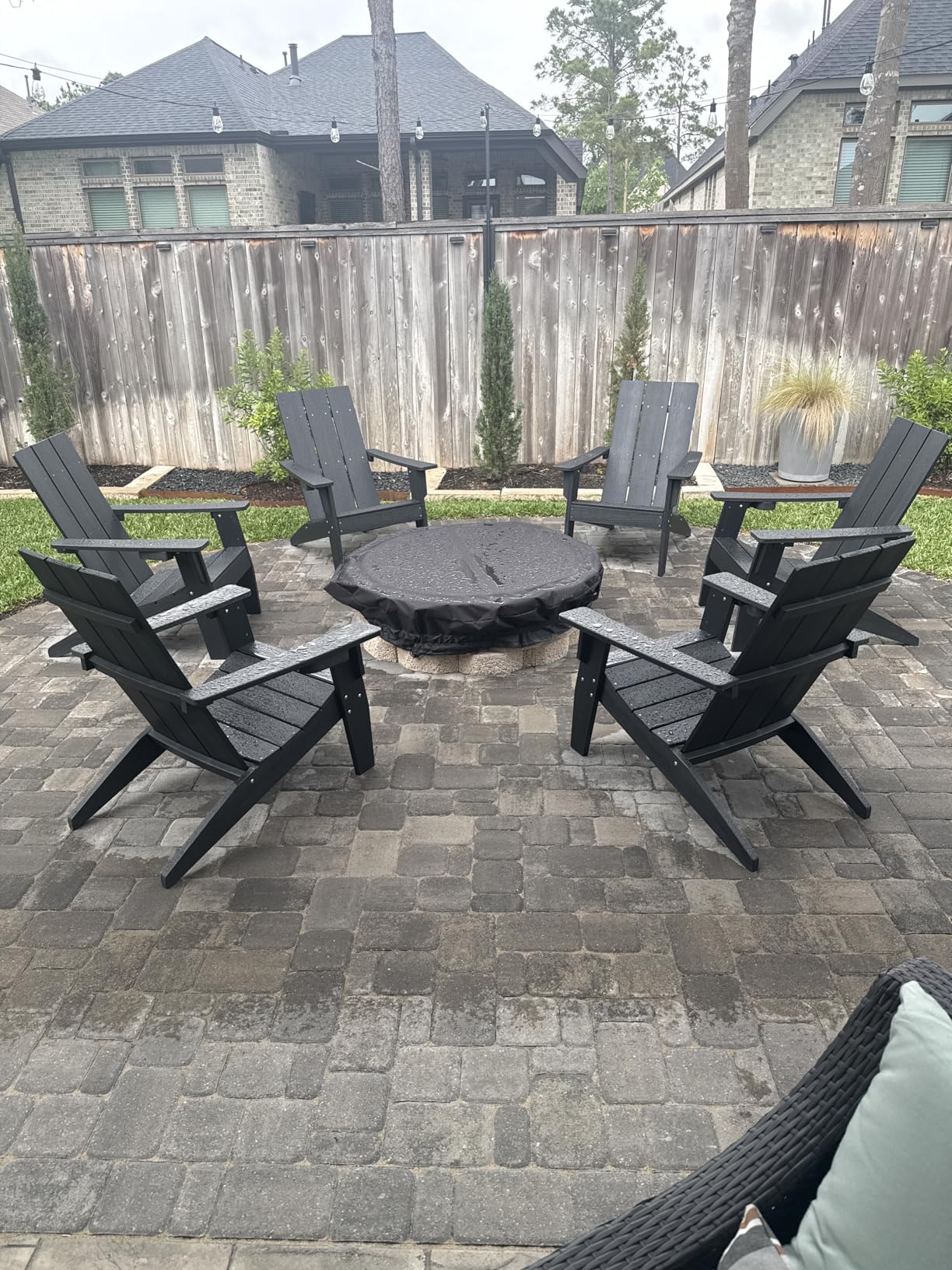 MXIMU Adirondack Chairs Set of 4, 450lb Capacity & 33in Tall Backrest - Oversized Modern, All-Weather Fire Pit Chair customer photo 2