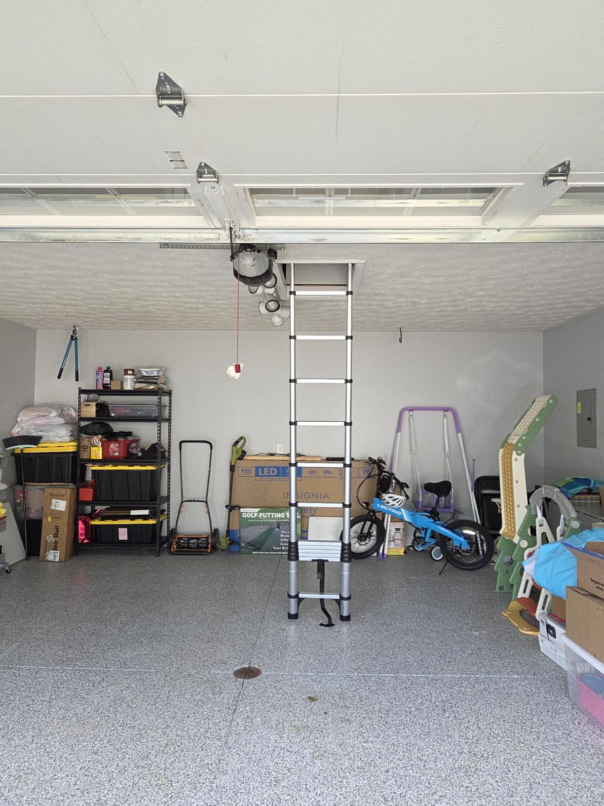 SocTone 12.5FT Telescoping Ladder with Stabilizers, Extension Ladder | Heavy Duty 330lbs Max Capacity, Multi-Purpose Collapsible Telescopic RV Ladder customer photo 2