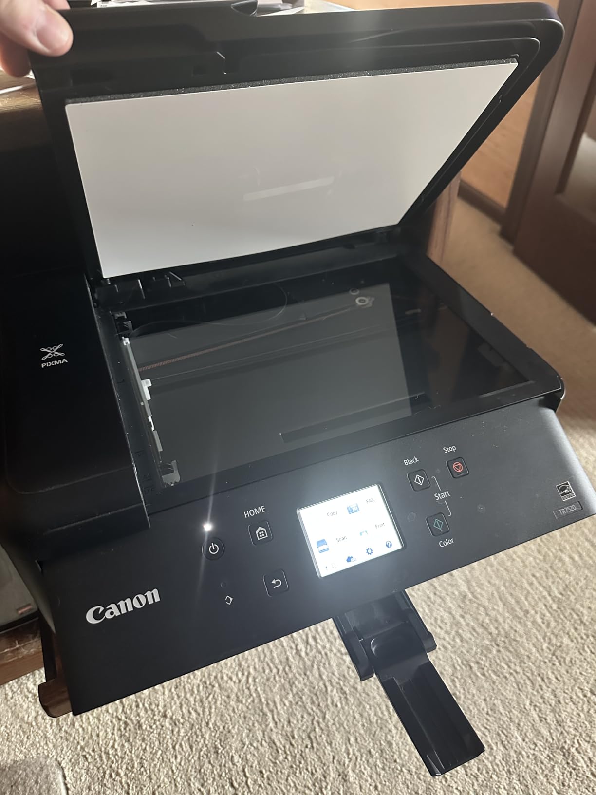 Canon PIXMA TR8620a - All-in-One Printer Home Office|Copier|Scanner|Fax|Auto Document Feeder | Photo, Document | Airprint (R), Android, Black, Works with Alexa customer photo 1