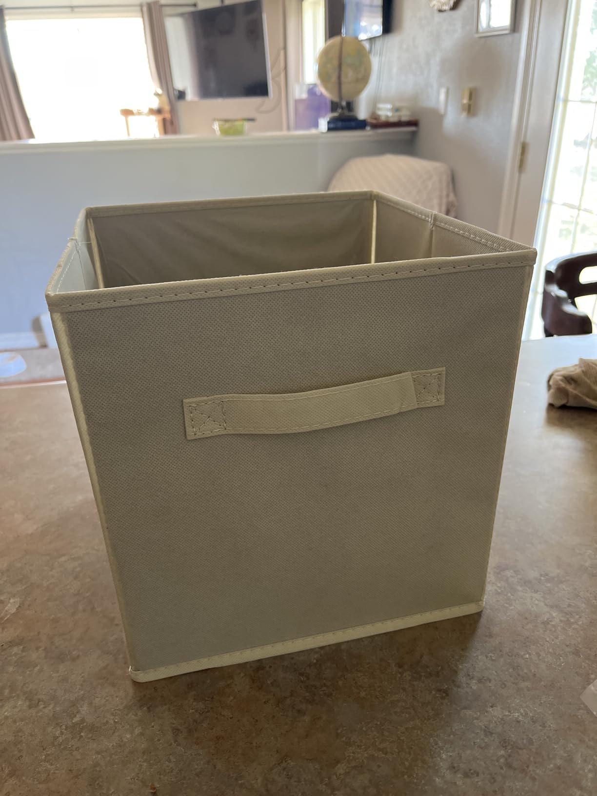 Amazon Basics Collapsible Fabric Storage Cube Bins Organizer with Handles for Organizing, Sturdy, Gray, 13 x 13 x 13 inch, 6-Pack customer photo 1